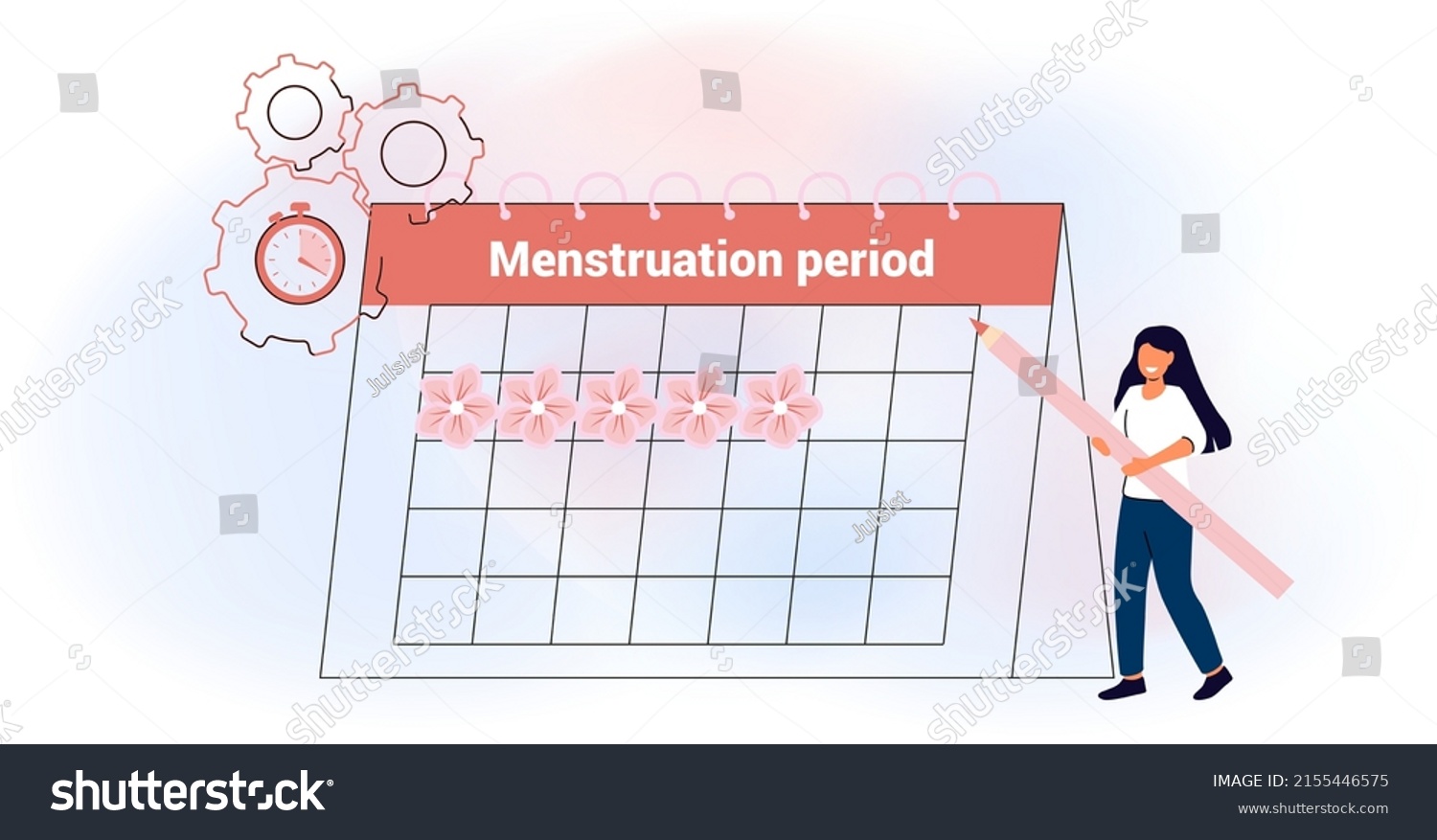 Menstruation Calendar Shedule Menstruation Control Pregnancy Stock Vector Royalty Free 0664