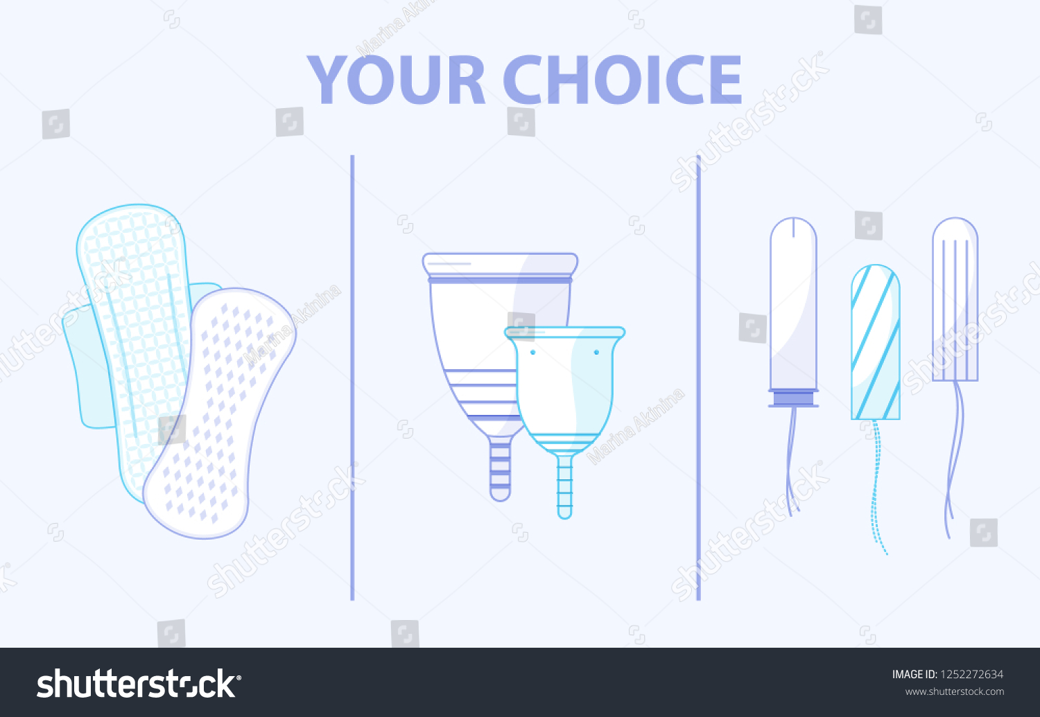 Menstruation Theme Background Choose Between Sanitary Stock Vector Royalty Free 1252272634 4489