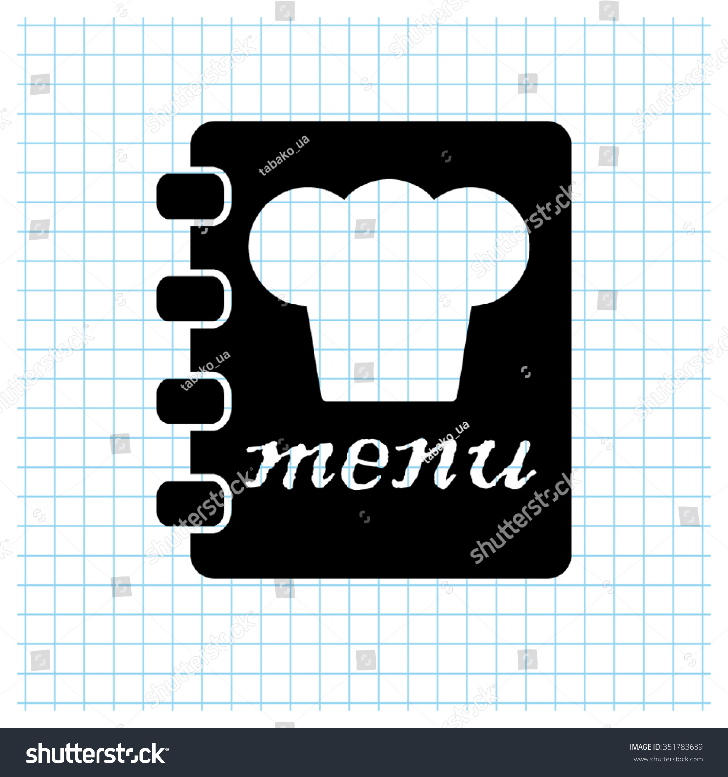 Menu Black Vector Icon Stock Vector 351783689 - Shutterstock