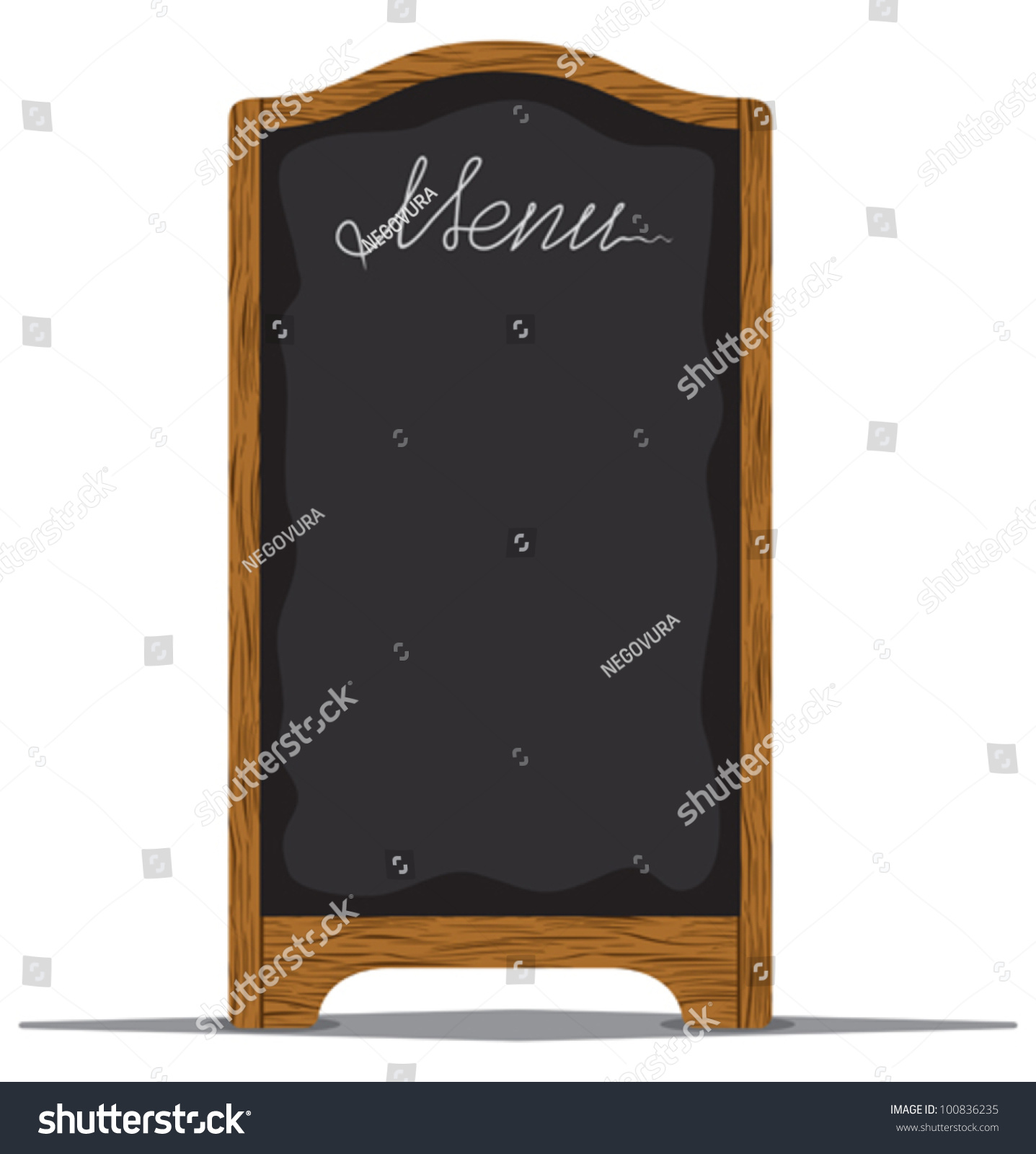 stock vector menu board outside a restaurant or cafe 100836235