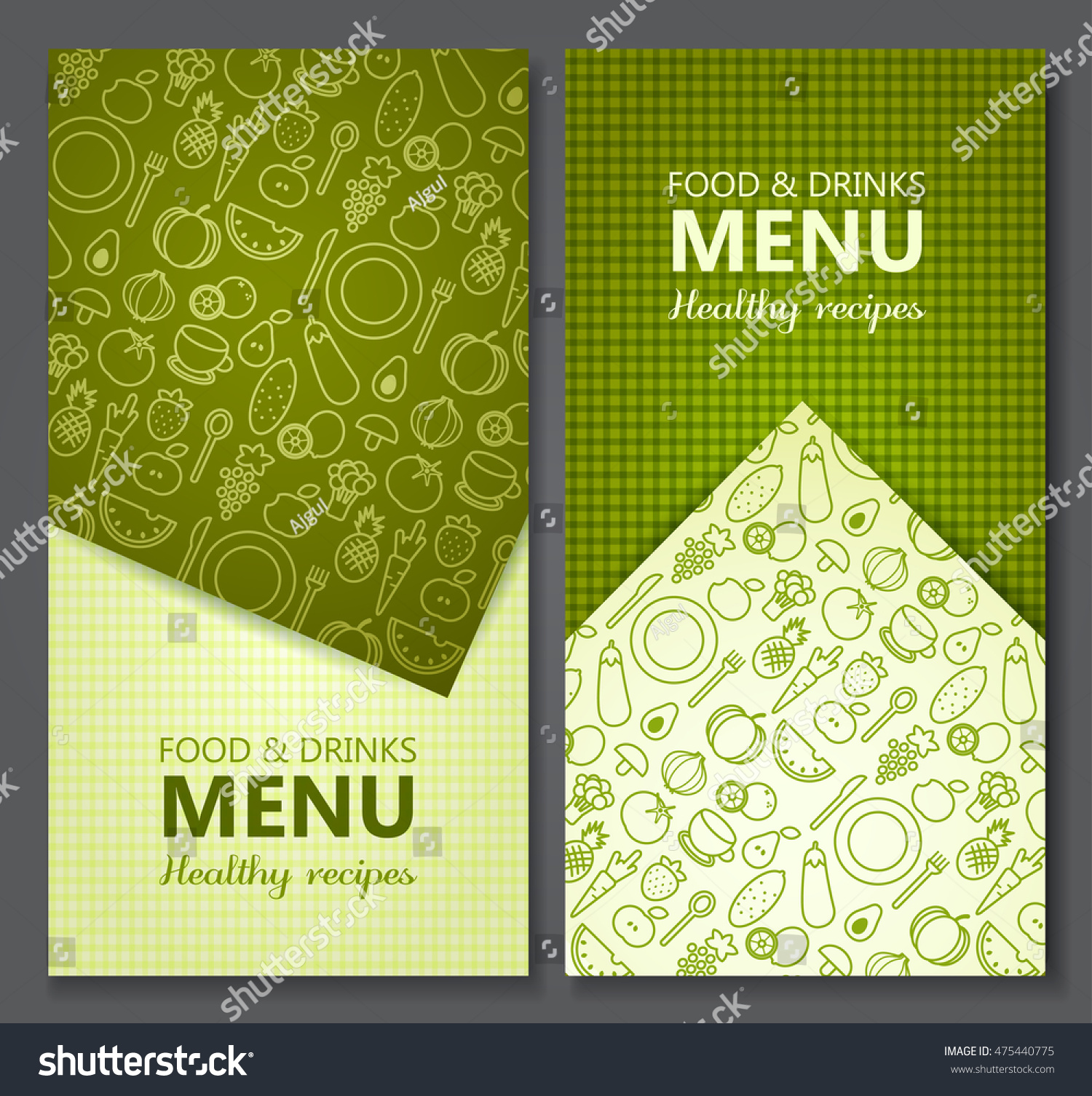 Vetor stock de Menu Card Design Templates Vector Illustration (livre de