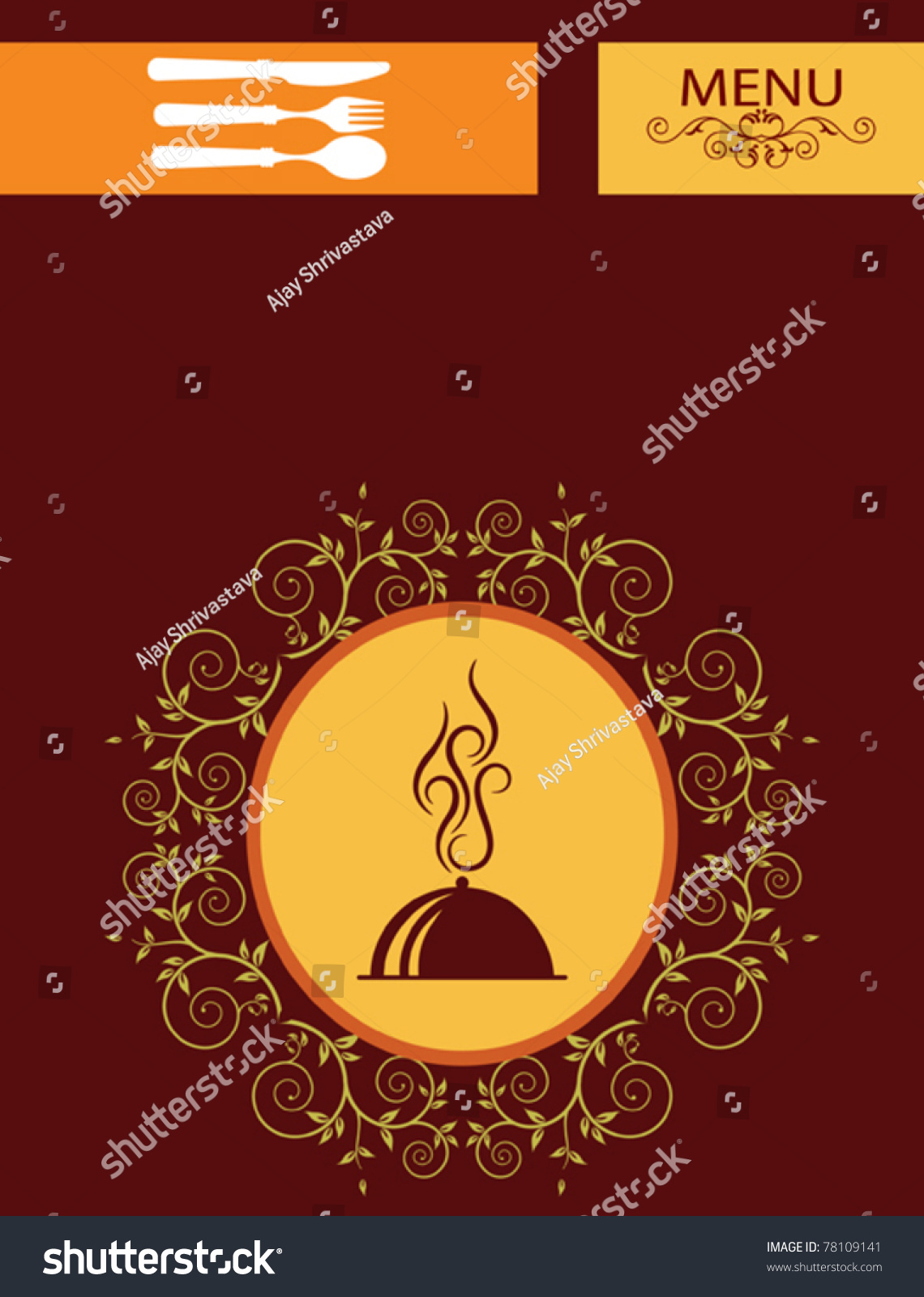 Menu Card Template Stock Vector (Royalty Free) 78109141 | Shutterstock