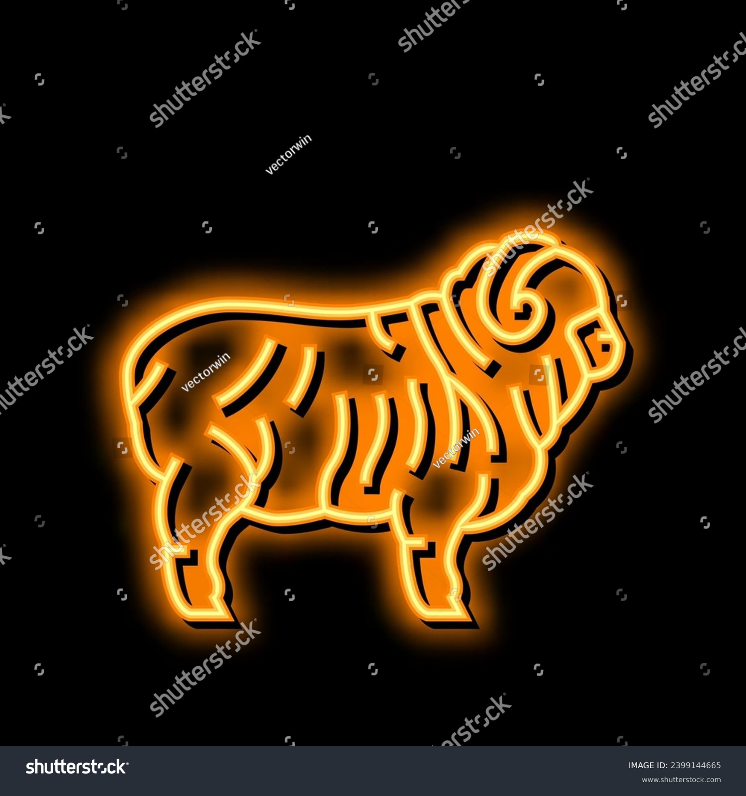 SVG of merino sheep neon light sign vector. merino sheep illustration svg