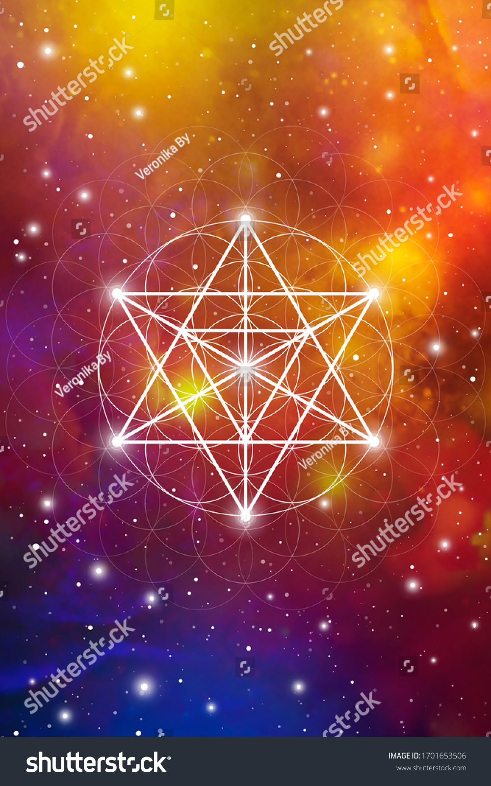 Merkaba Sacred Geometry Spiritual New Age Stock Vector (Royalty Free ...