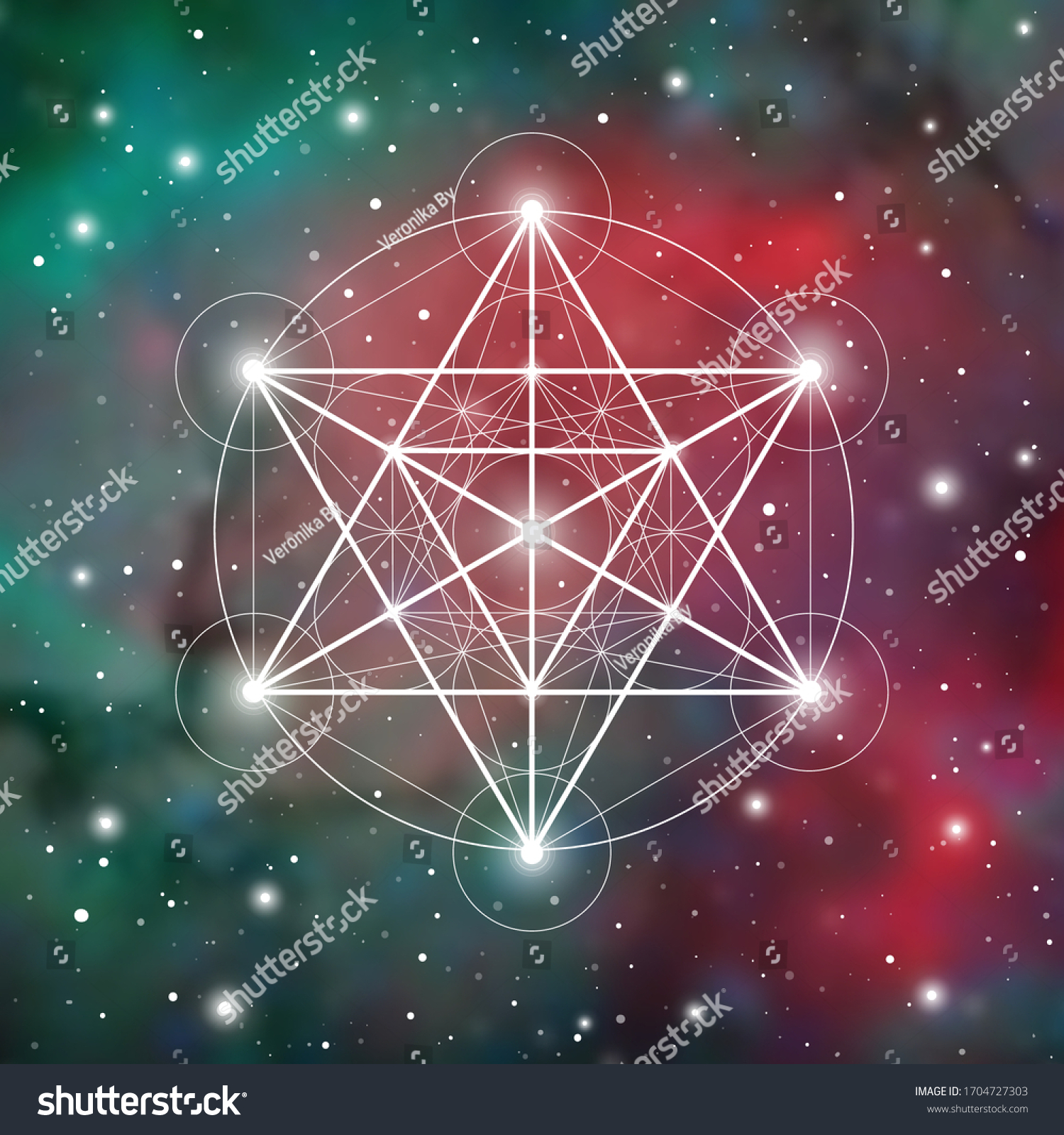 Merkaba Sacred Geometry Spiritual New Age Stock Vector (Royalty Free ...