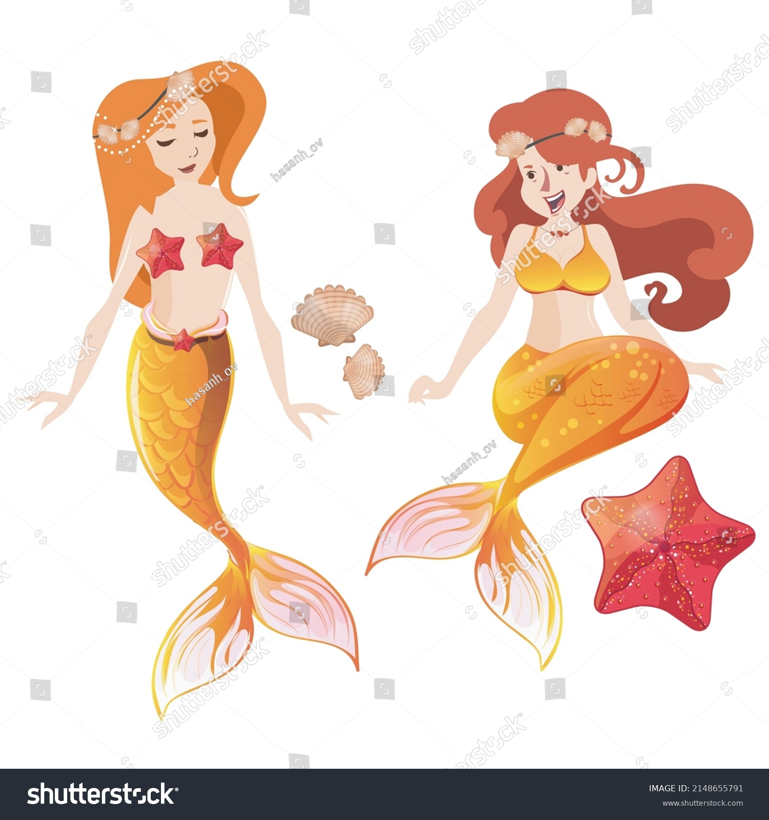 SVG of Mermaid icons cute girls sketch cartoon characters design SVG svg