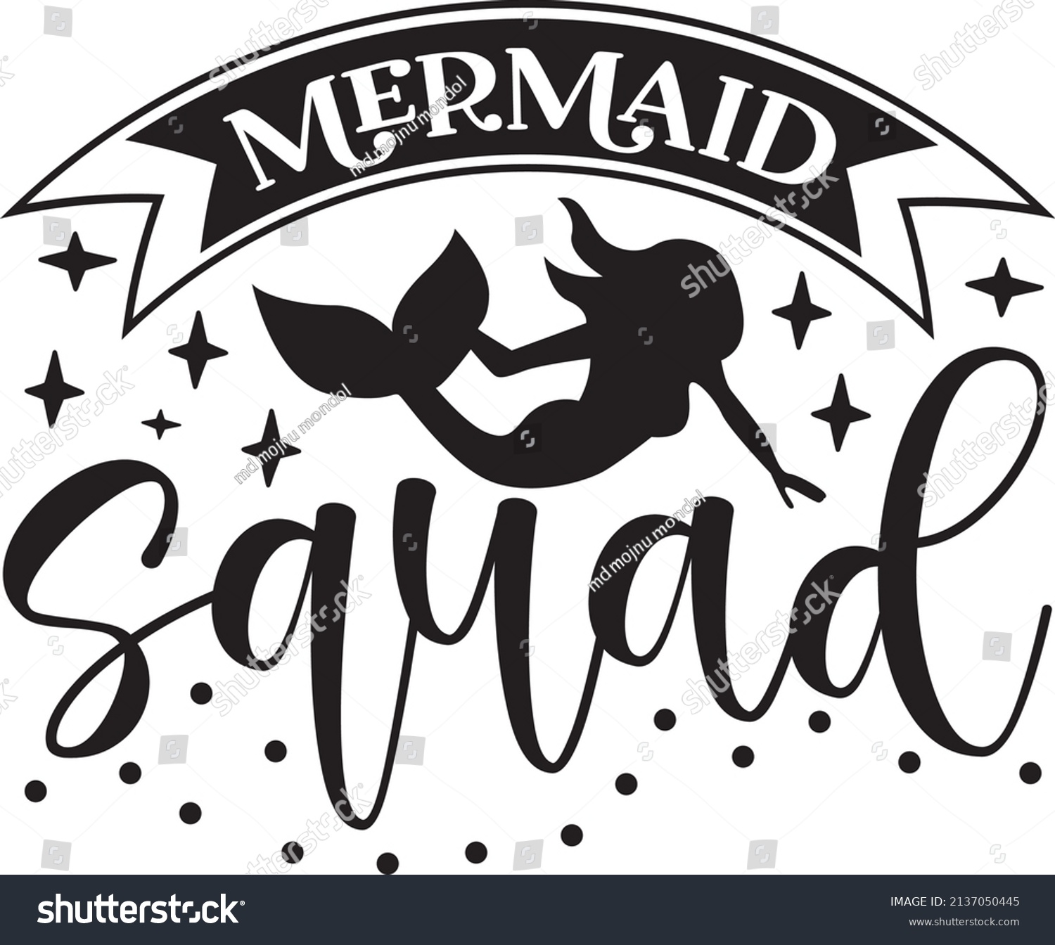 SVG of mermaid squad mermaid svg design svg
