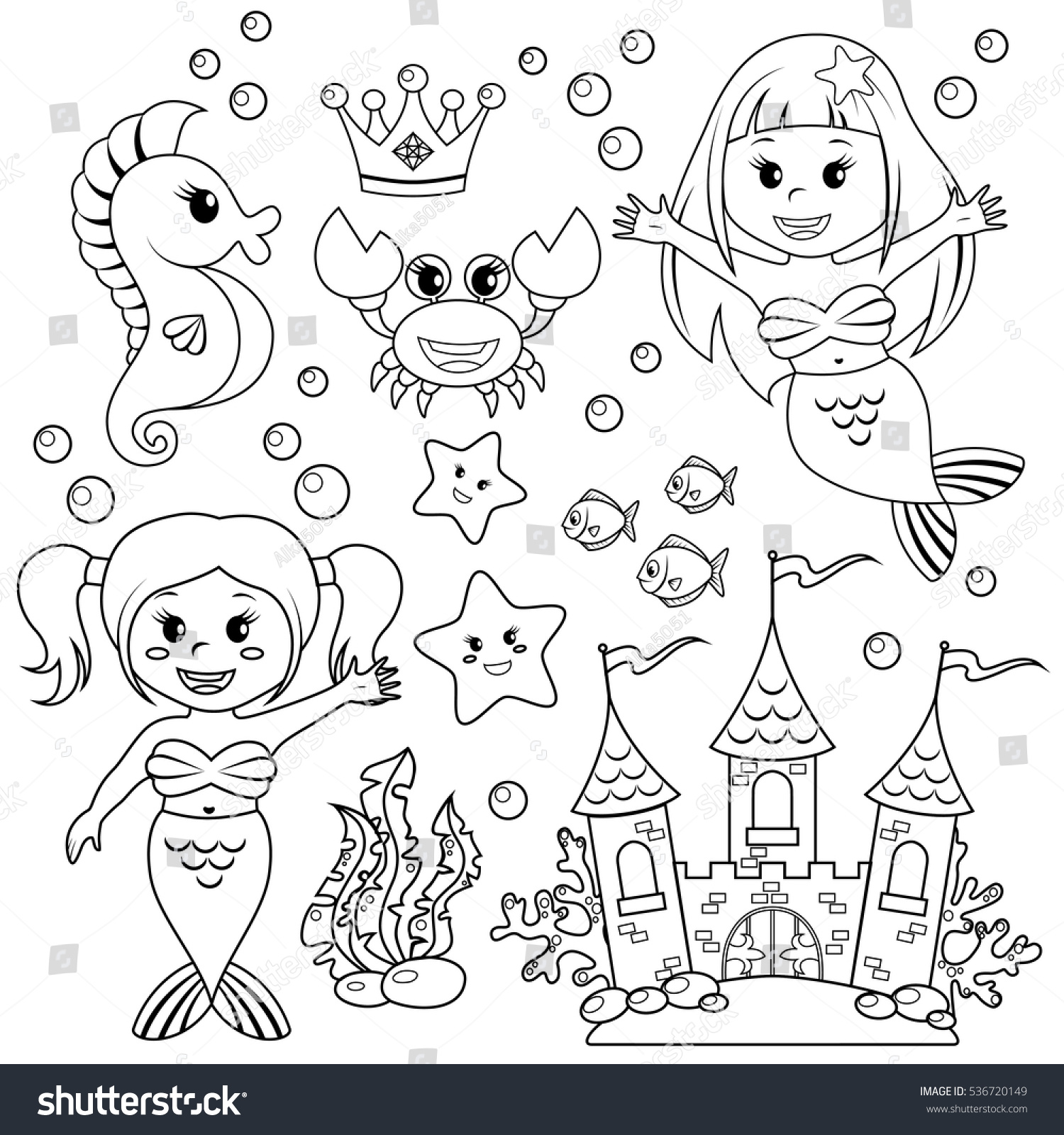 8,669 Aquarium animals coloring book Images, Stock Photos & Vectors ...