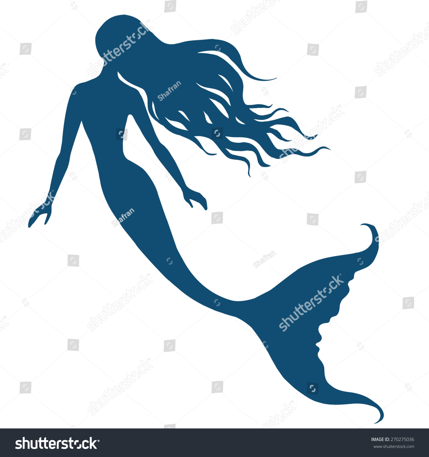 Download Mermaid Vector Silhouette Illustration Stock Vector ...