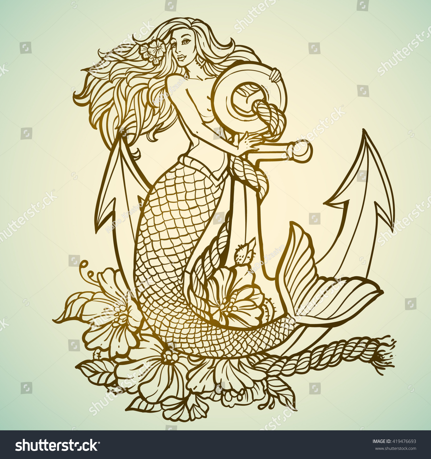 Free Free 166 Mermaid Anchor Svg SVG PNG EPS DXF File