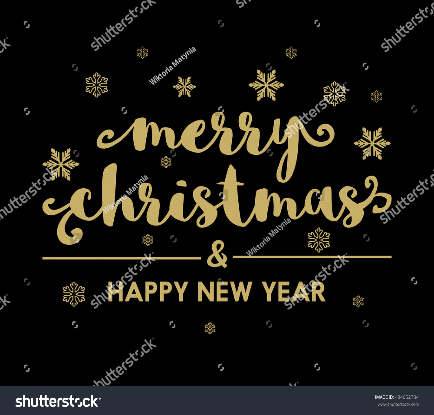 Merry Christmas And A Happy New Year Beautiful Card Stock Vector 