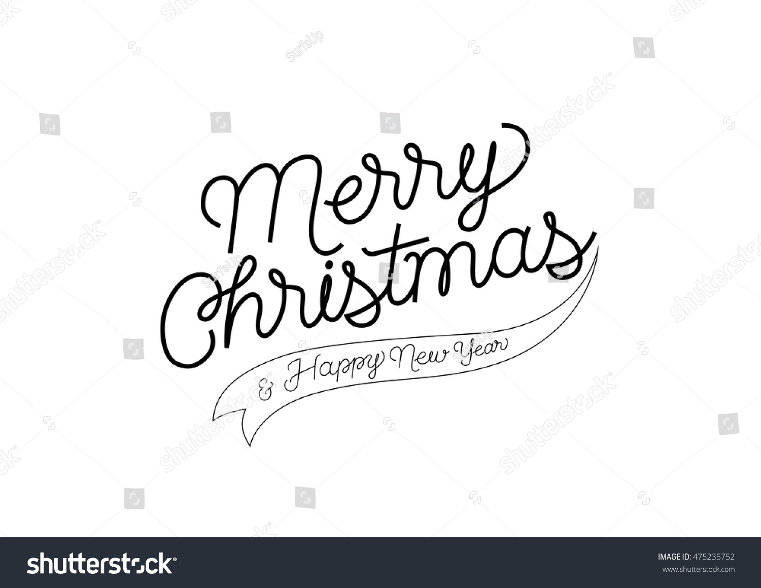 Merry Christmas And Happy New Year Stock Vector Illustration 475235752 : Shutterstock