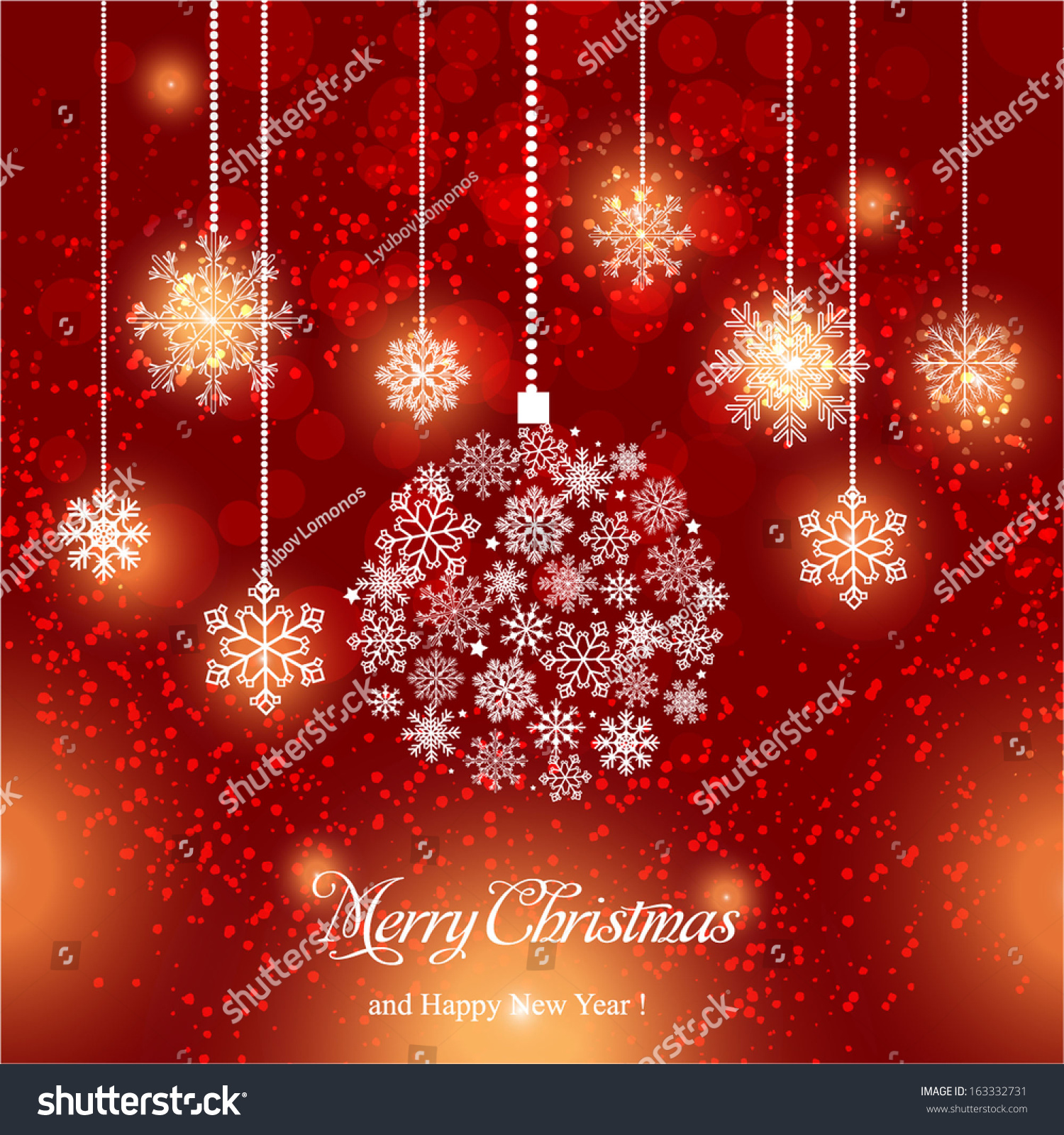 Merry Christmas And Happy New Year Card Stock Vector Illustration