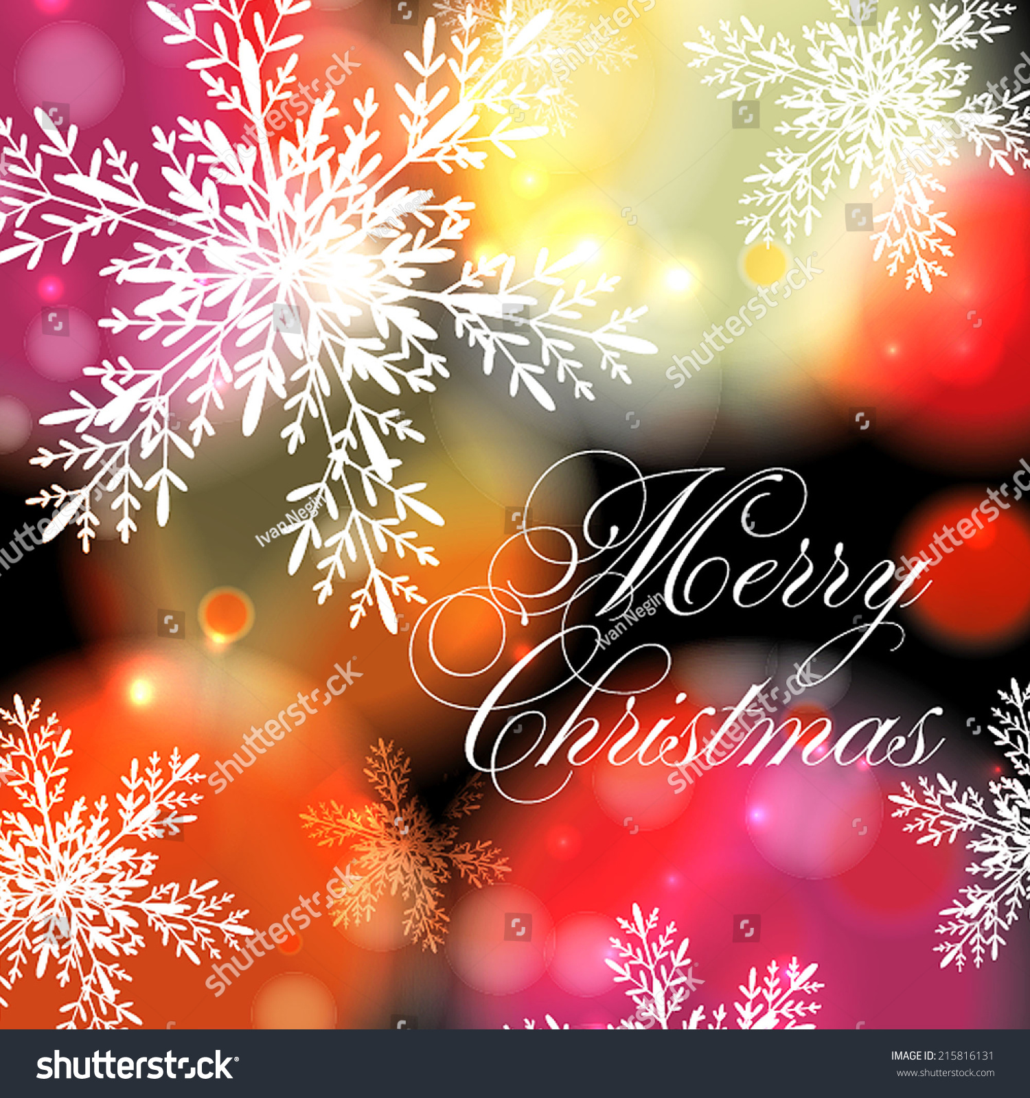 Merry Christmas Happy New Year Card Stock Vector (Royalty Free) 215816131