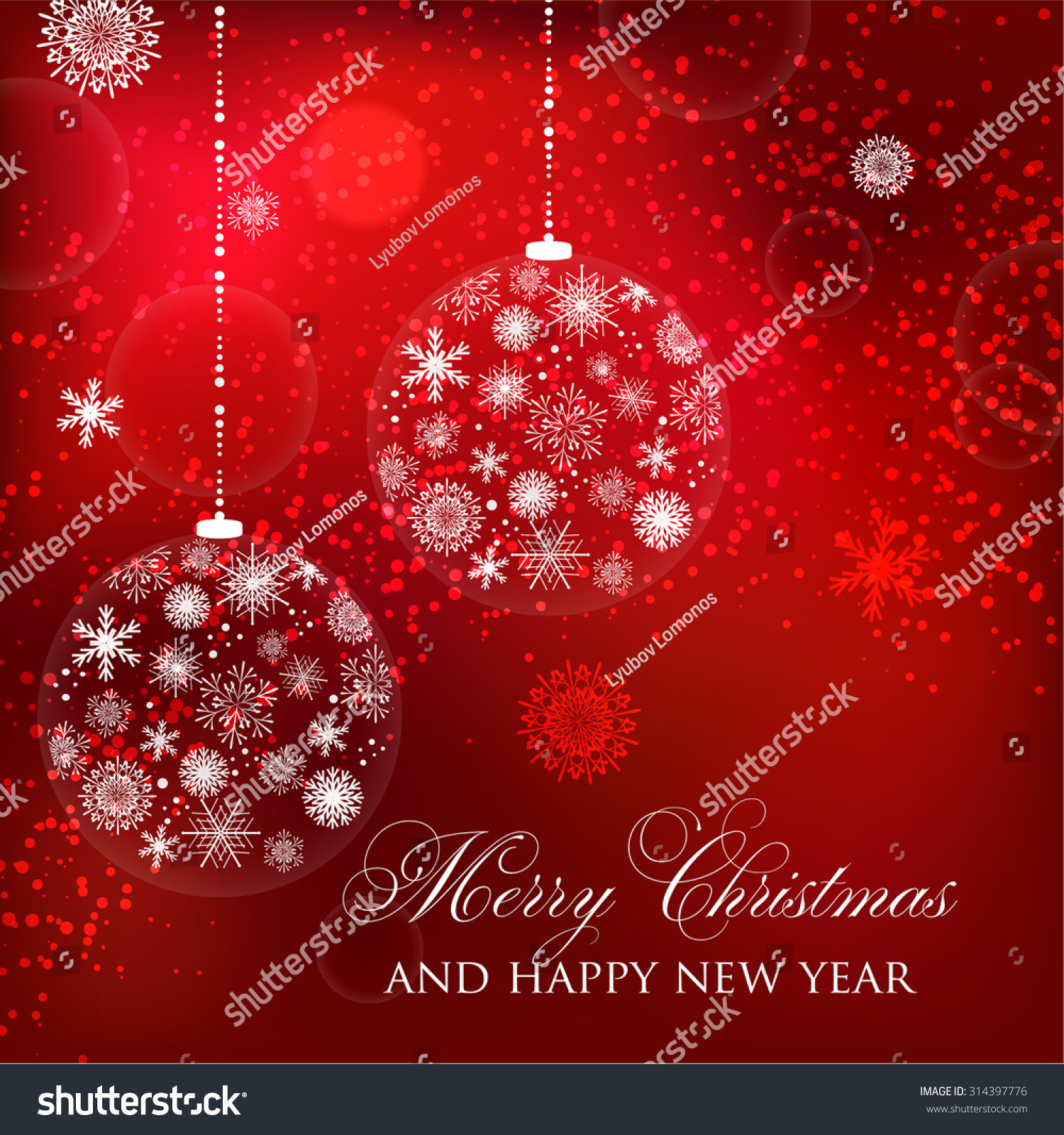 Merry Christmas And Happy New Year Card Stock Vector Illustration 314397776 : Shutterstock