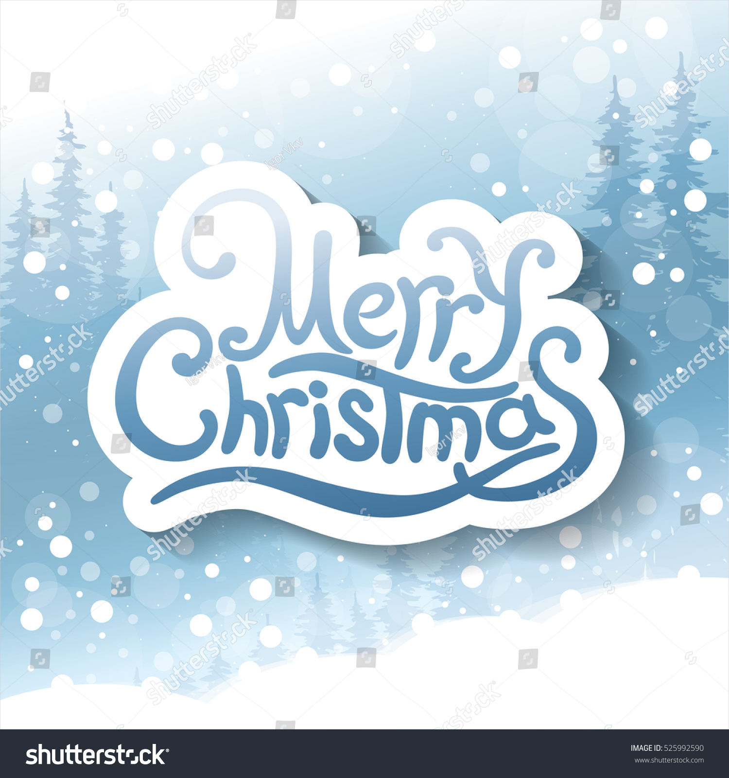 Merry Christmas And Happy New Year. Christmas Greeting Card Stock Vector Illustration 525992590