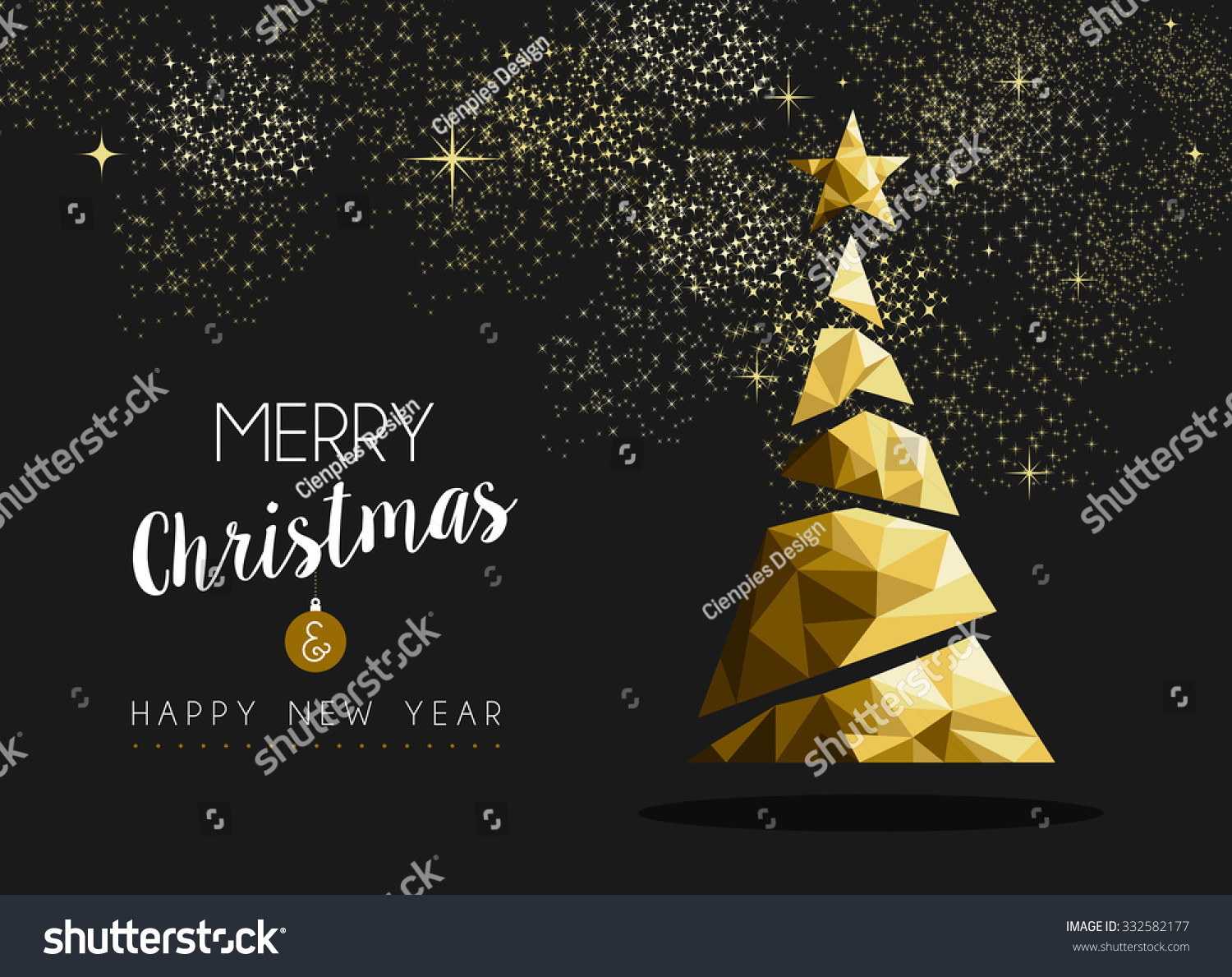 Albero Di Natale Zecchino Doro.Immagine Vettoriale Stock 332582177 A Tema Buon Natale E Felice Anno Nuovo Royalty Free