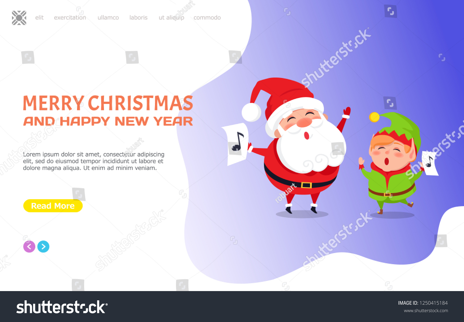 Merry Christmas Happy New Year Greeting Stock Vector Royalty Free