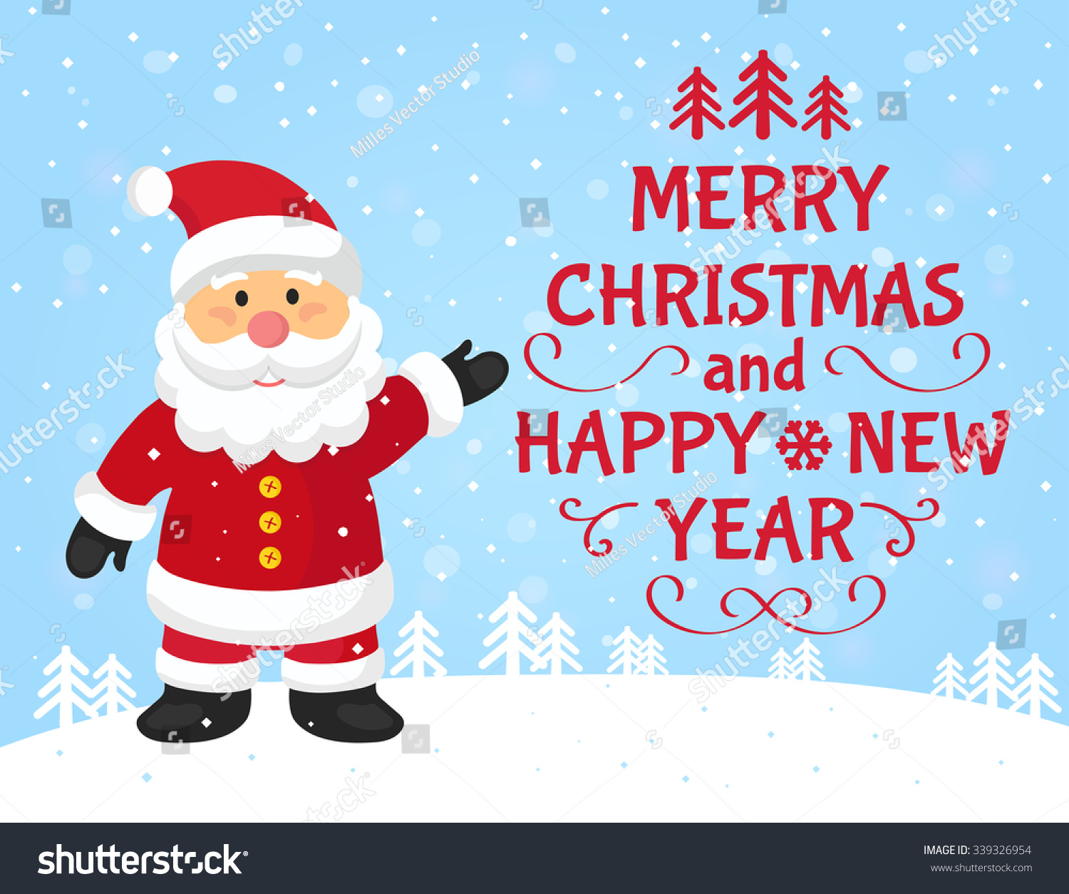 Merry And Happy New Year Template merry happy new year greeting stock vector