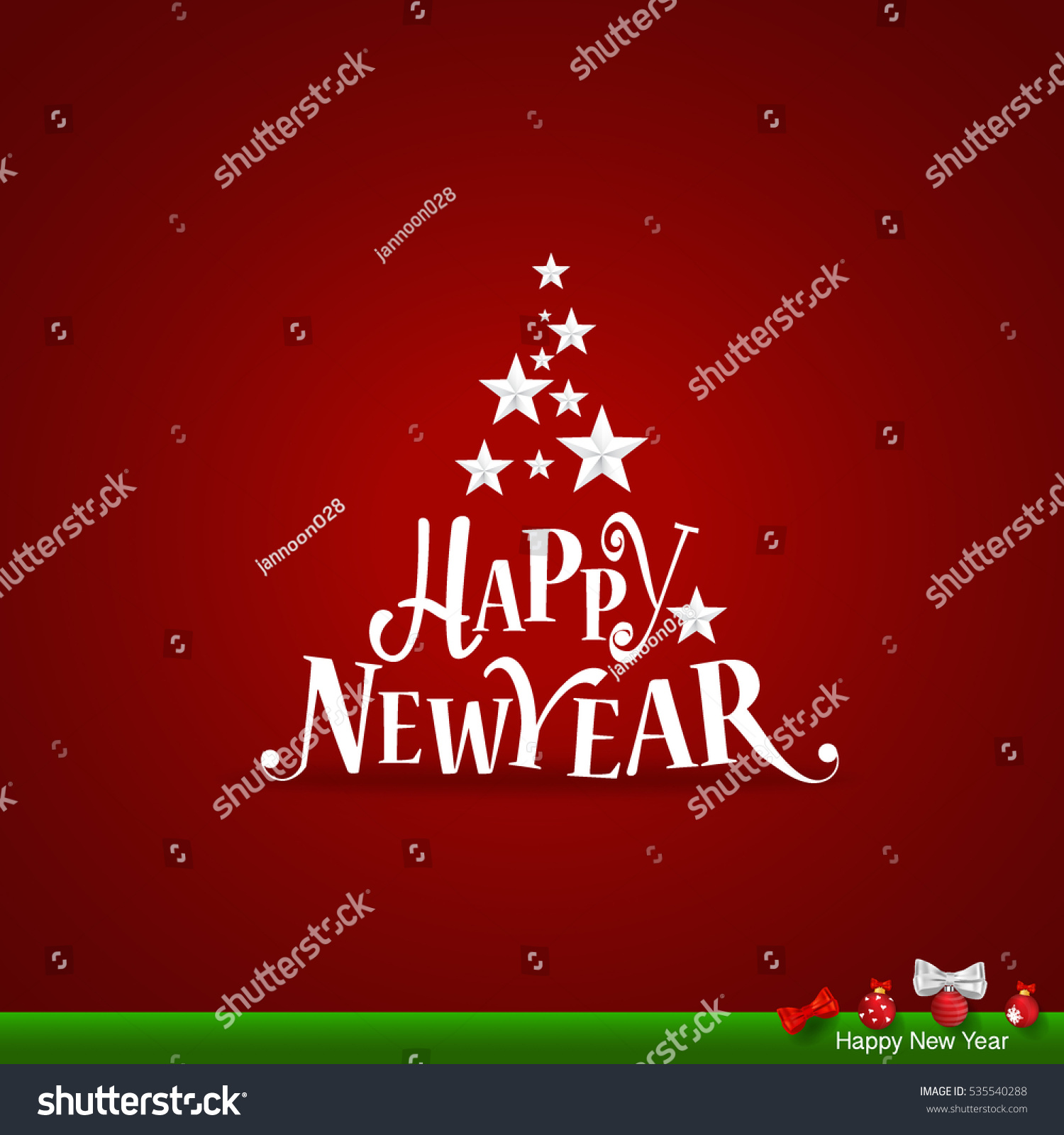 Merry Christmas Happy New Year Greeting Stock Vector 535540288 - Shutterstock