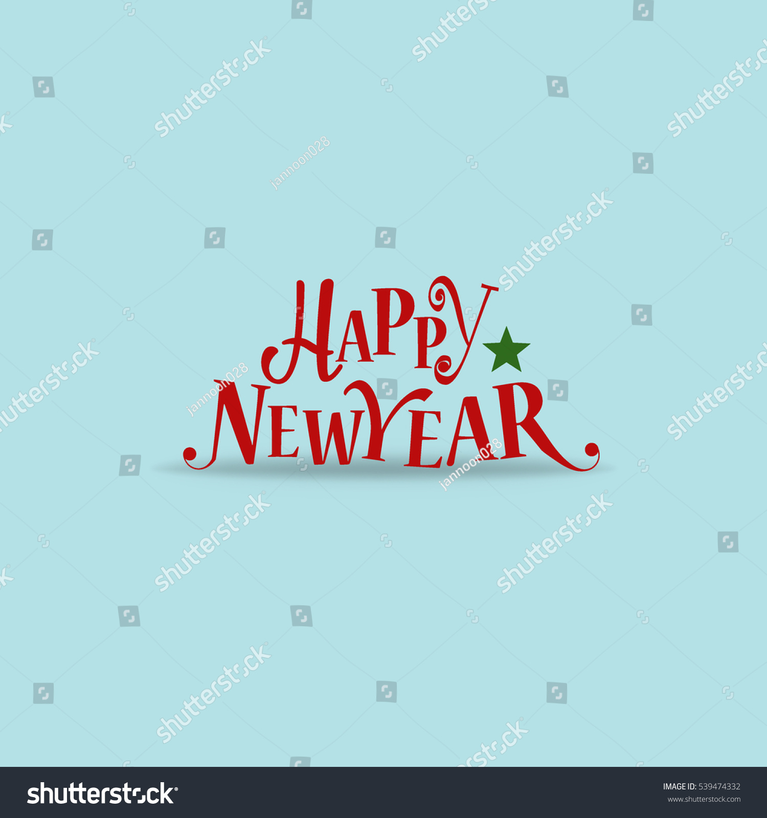 Merry Christmas And Happy New Year Greeting Card, Vector Illustration. - 539474332 : Shutterstock