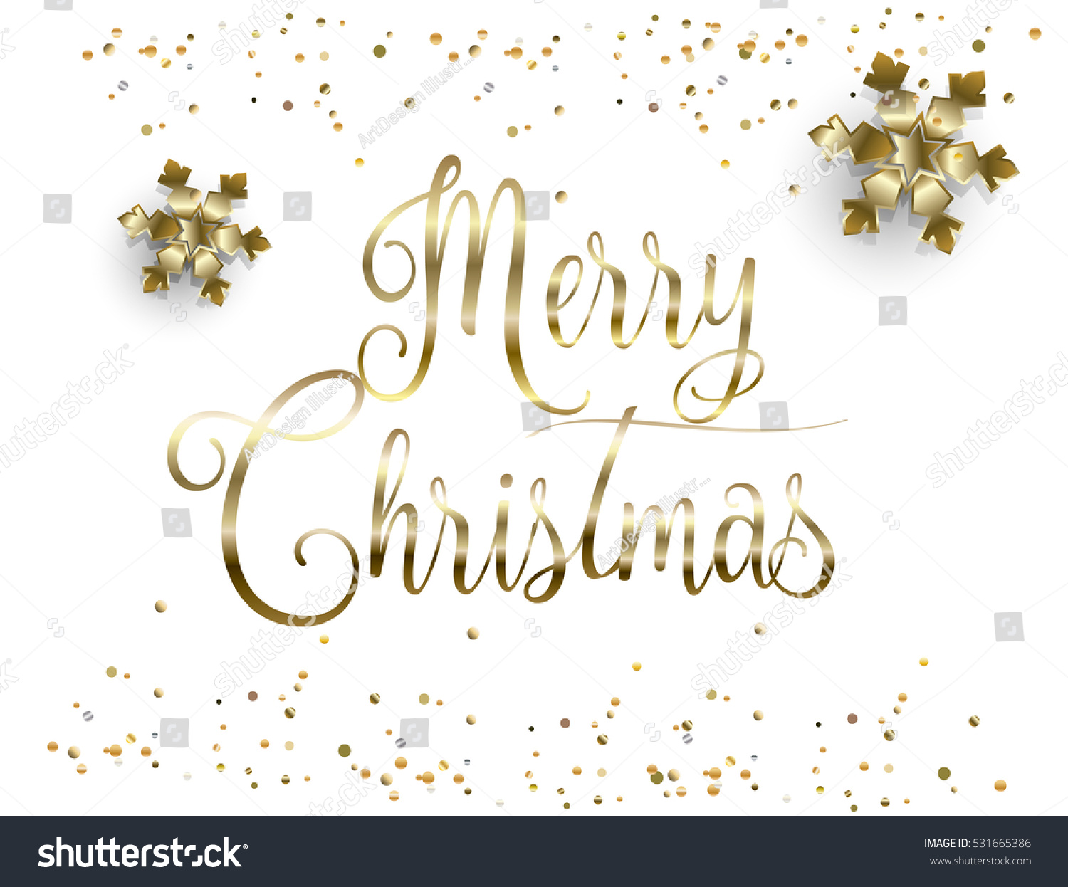 Merry Christmas Happy New Year Greeting Stock Vector 531665386 ...