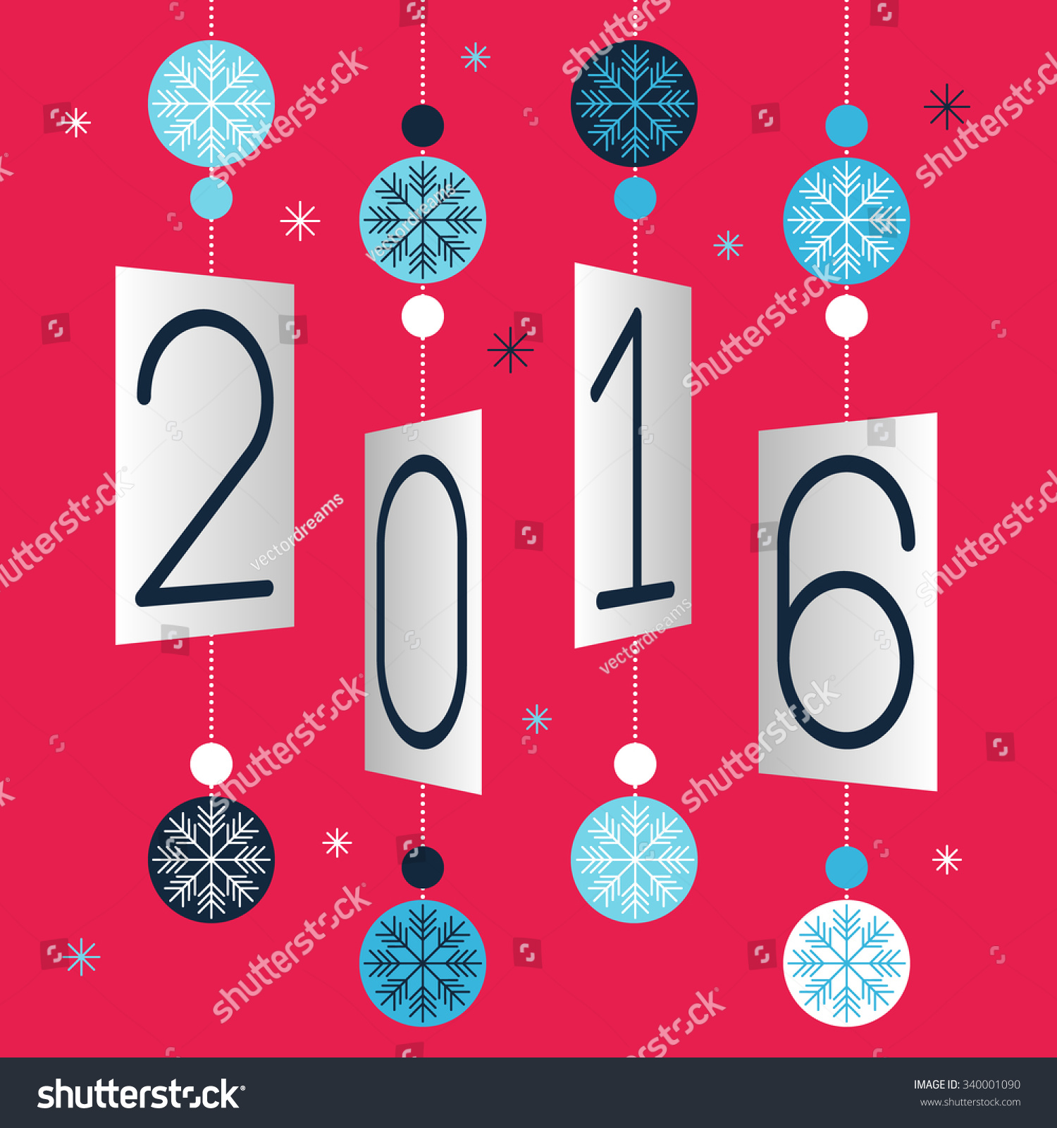 Merry Christmas and Happy new year Label for Holiday Invitations and Greeting Cards