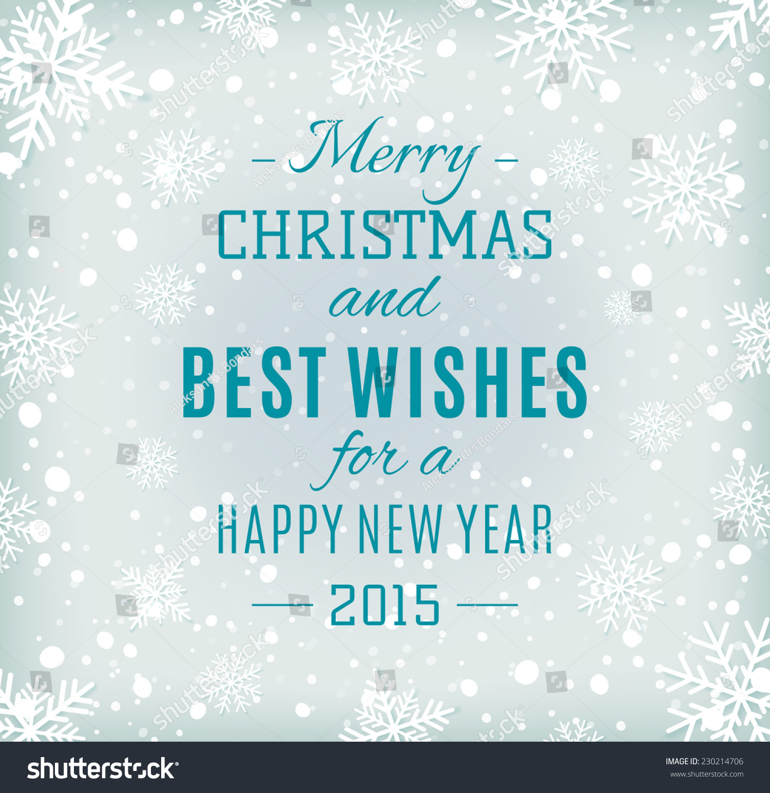 Merry Christmas And Happy New Year Text Label On A Winter Background ...