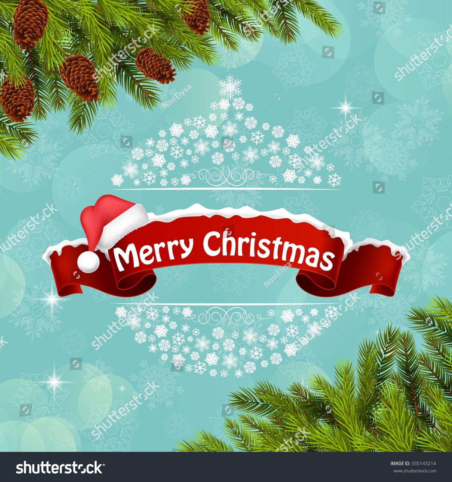 Download Merry Christmas Background Banner Christmas Tree Stock Vector Royalty Free 335143214 PSD Mockup Templates