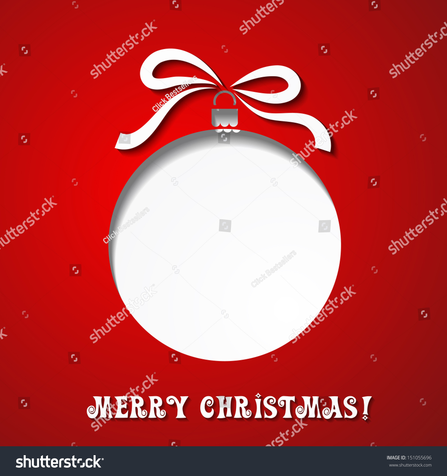 Merry Christmas Card Stock Vector Illustration 151055696 : Shutterstock