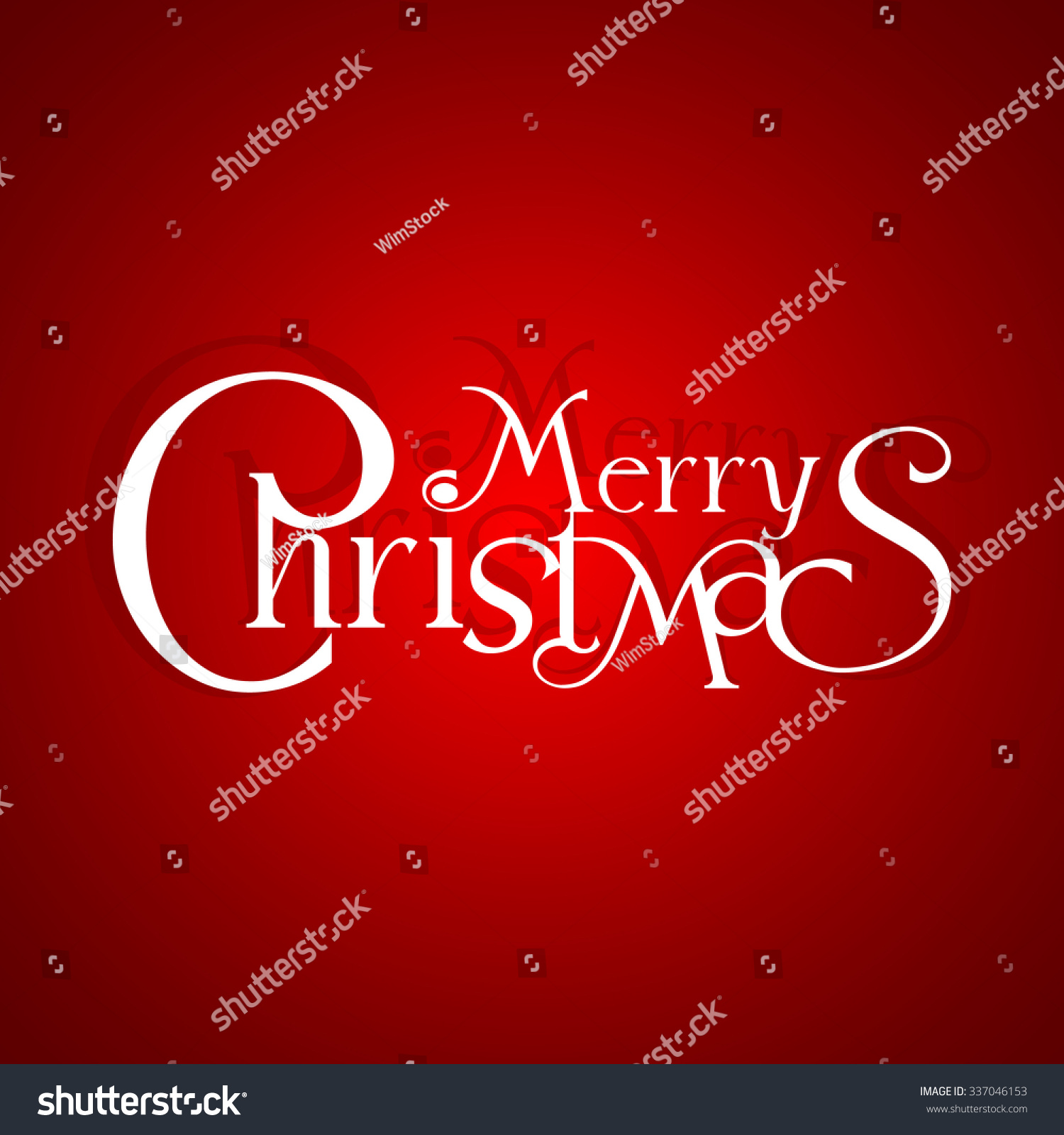 Merry Christmas Card Stock Vector Illustration 337046153 : Shutterstock