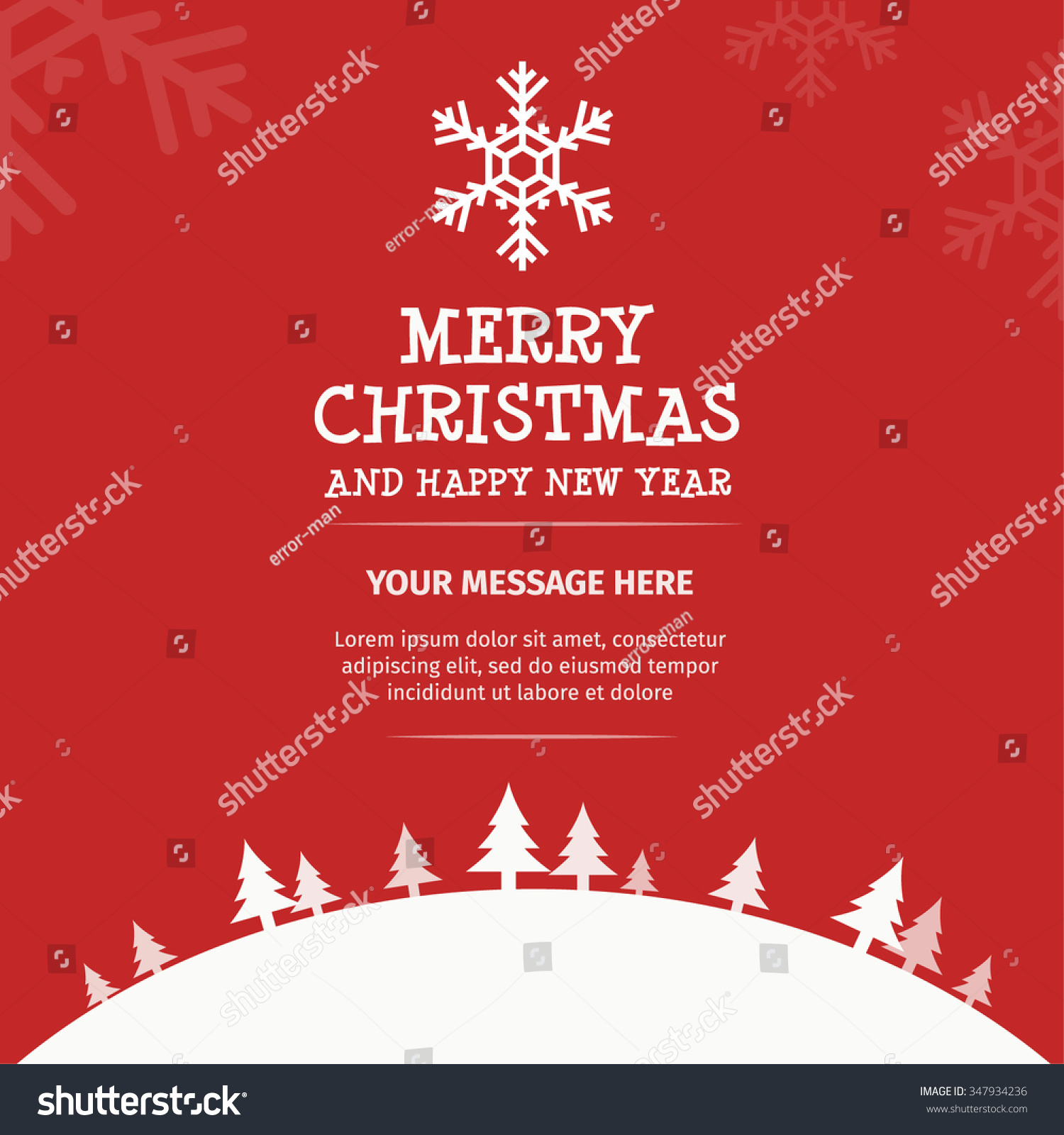 Merry Christmas Card Design Stock Vector Illustration 347934236 : Shutterstock