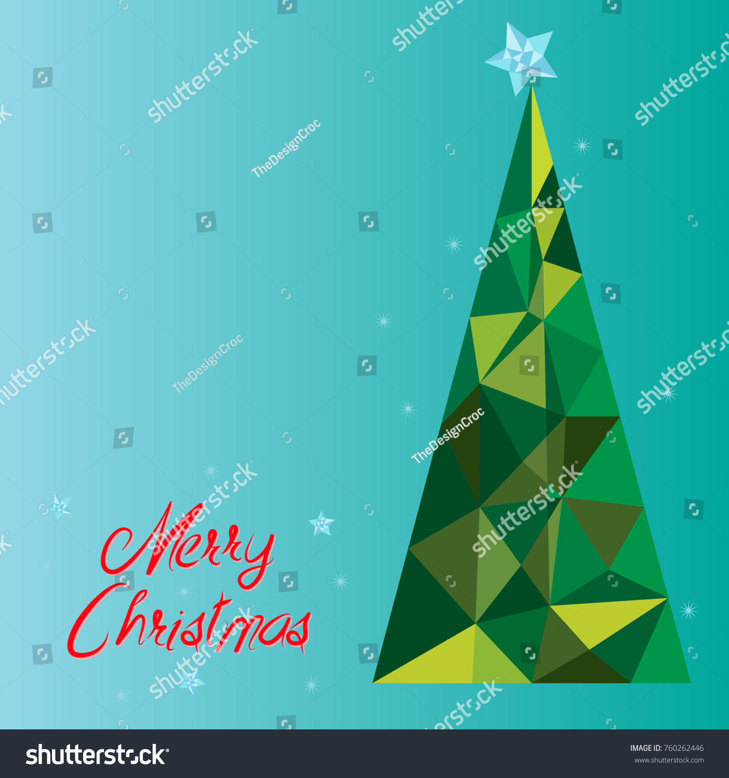 merry christmas card low poly tree stars on blue background ideal for festive winter - Polytree Christmas Tree merry christmas card low poly tree stars on blue background ideal for festive winter - Polytree Christmas Tree