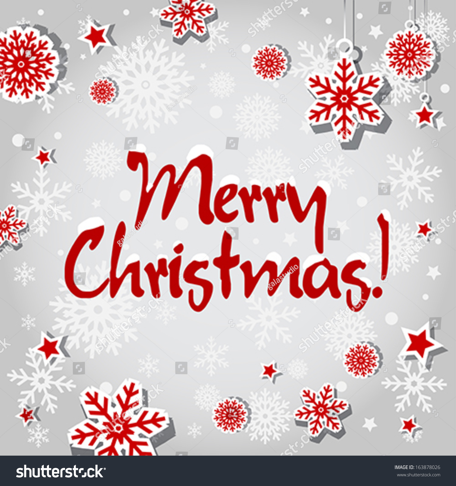 Merry Christmas Card Or Background. Vector Illustration. - 163878026