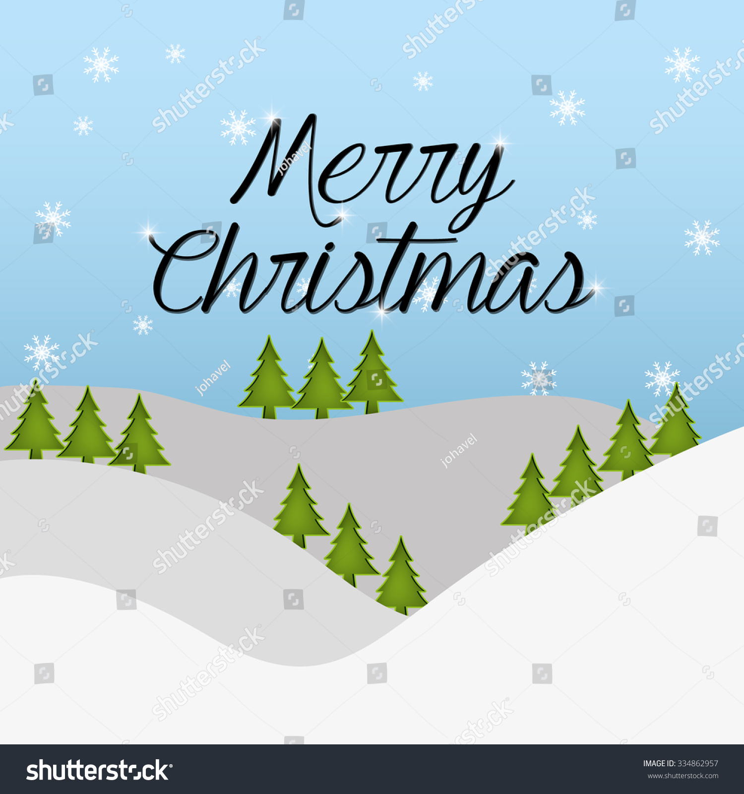 Merry Christmas Colorful Card Graphic Design, Vector Illustration ...