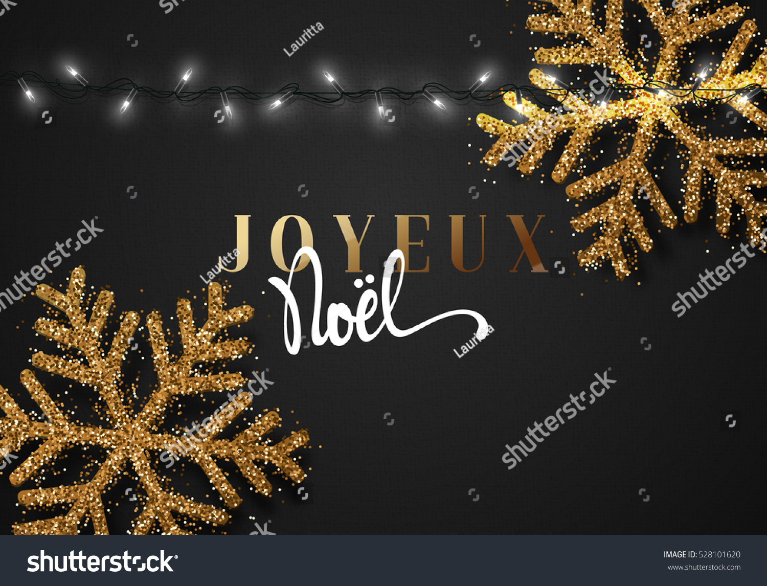 merry christmas french inscription joyeux noel christmas background black color with realistic garlands - Merry Christmas French merry christmas french inscription joyeux noel christmas background black color with realistic garlands - Merry Christmas French