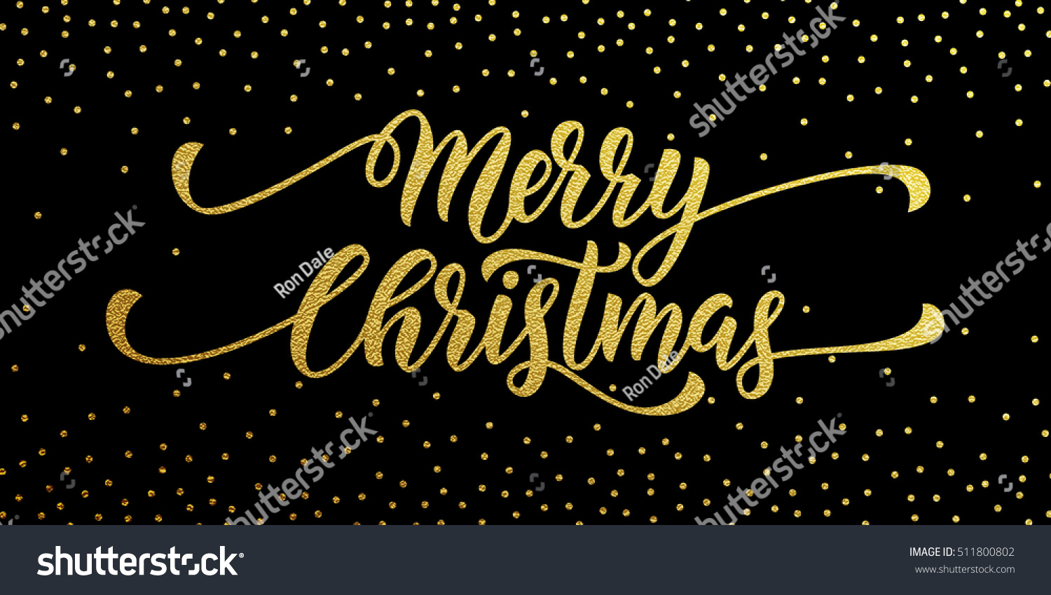 Merry Christmas Gold Glitter Lettering Design Stock Vector 511800802 - Shutterstock