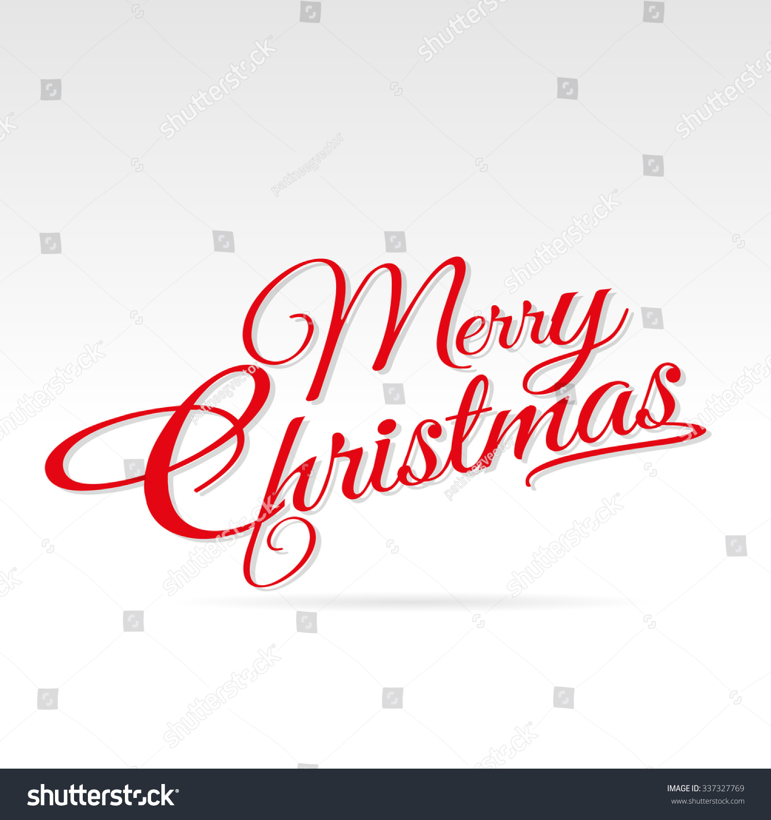 Merry Christmas Hand Lettering Stock Vector Illustration 337327769 ...