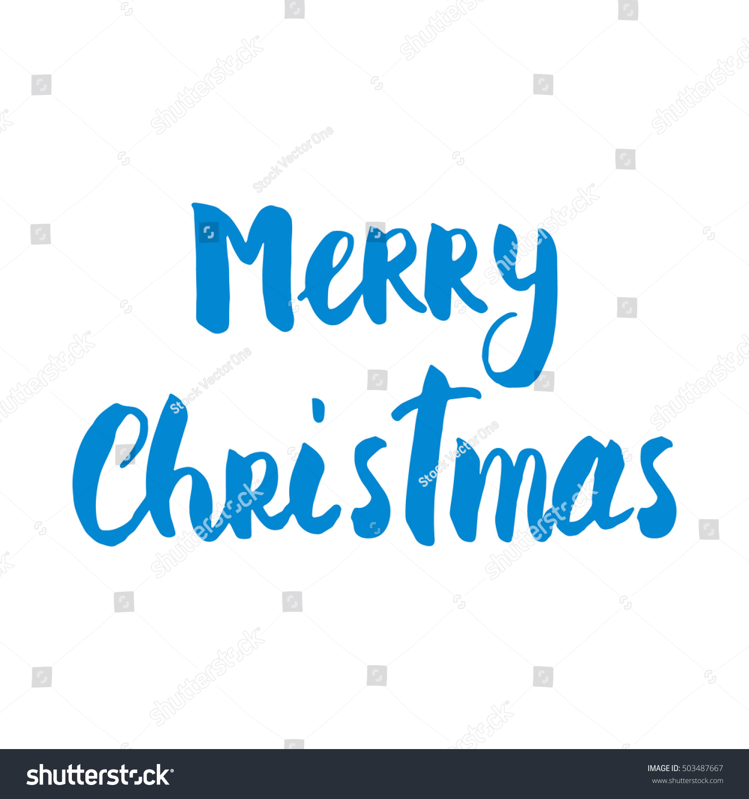 Merry Christmas, Hand Lettering. Christmas Printable Lettering For Greeting Card And Posters