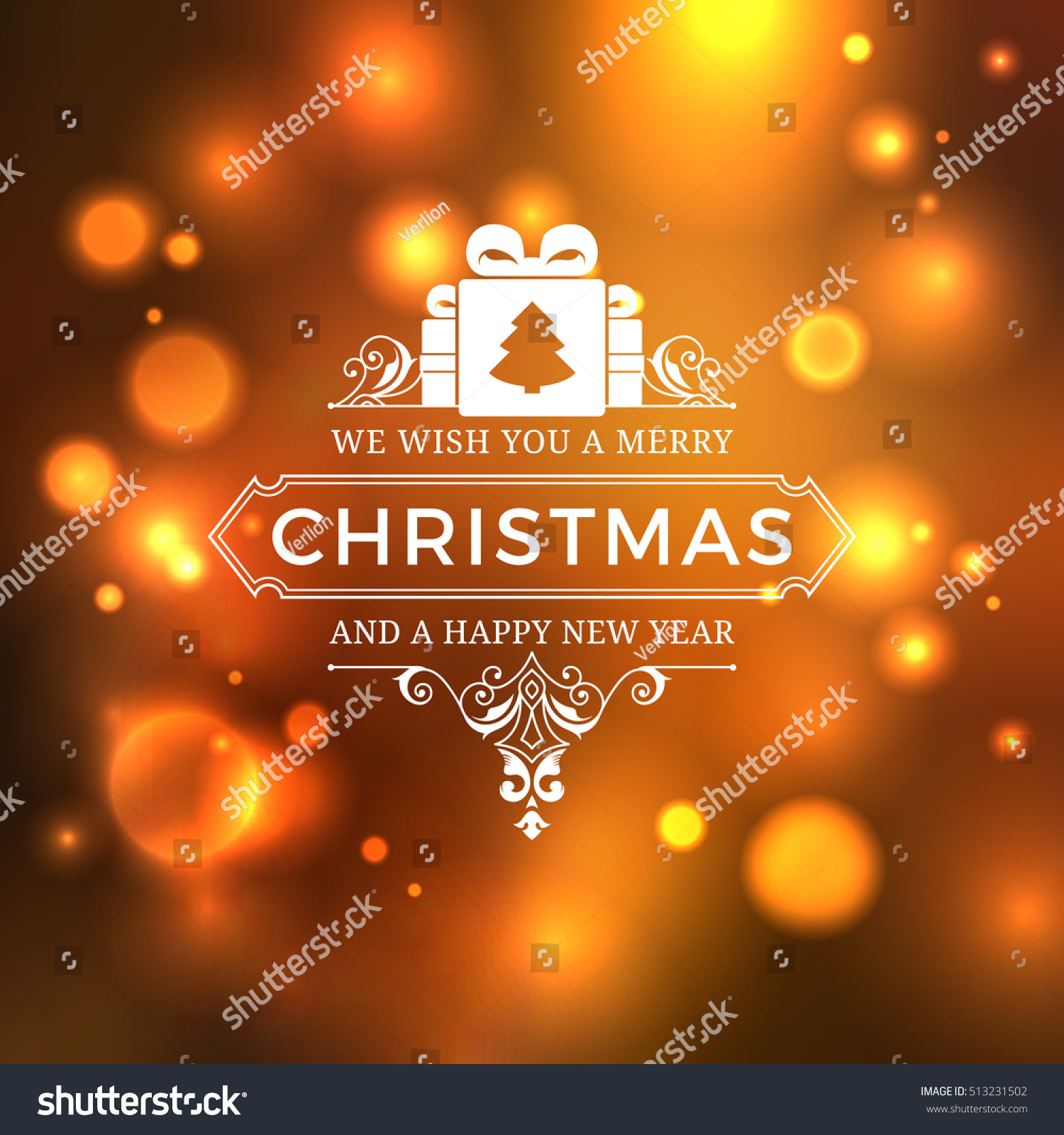 Merry Christmas Label Vintage Xmas Sign Stock Vector 513231502 - Shutterstock