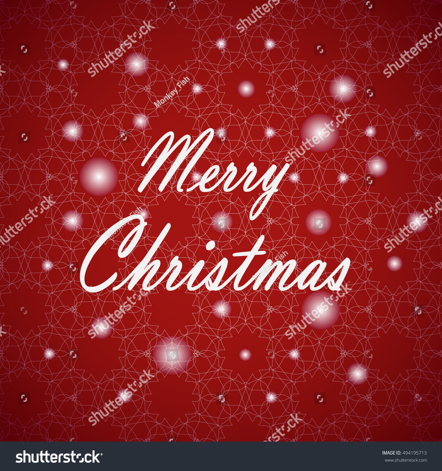 Merry Christmas Lettering Design. Vector Winter Typographic Card. Holiday Background