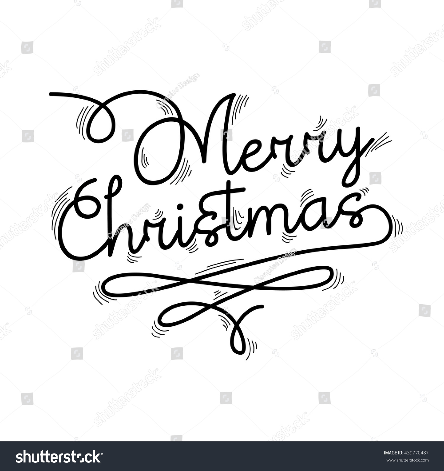 Merry Christmas Lettering Design Xmas Calligraphy Stock Vector 439770487 - Shutterstock