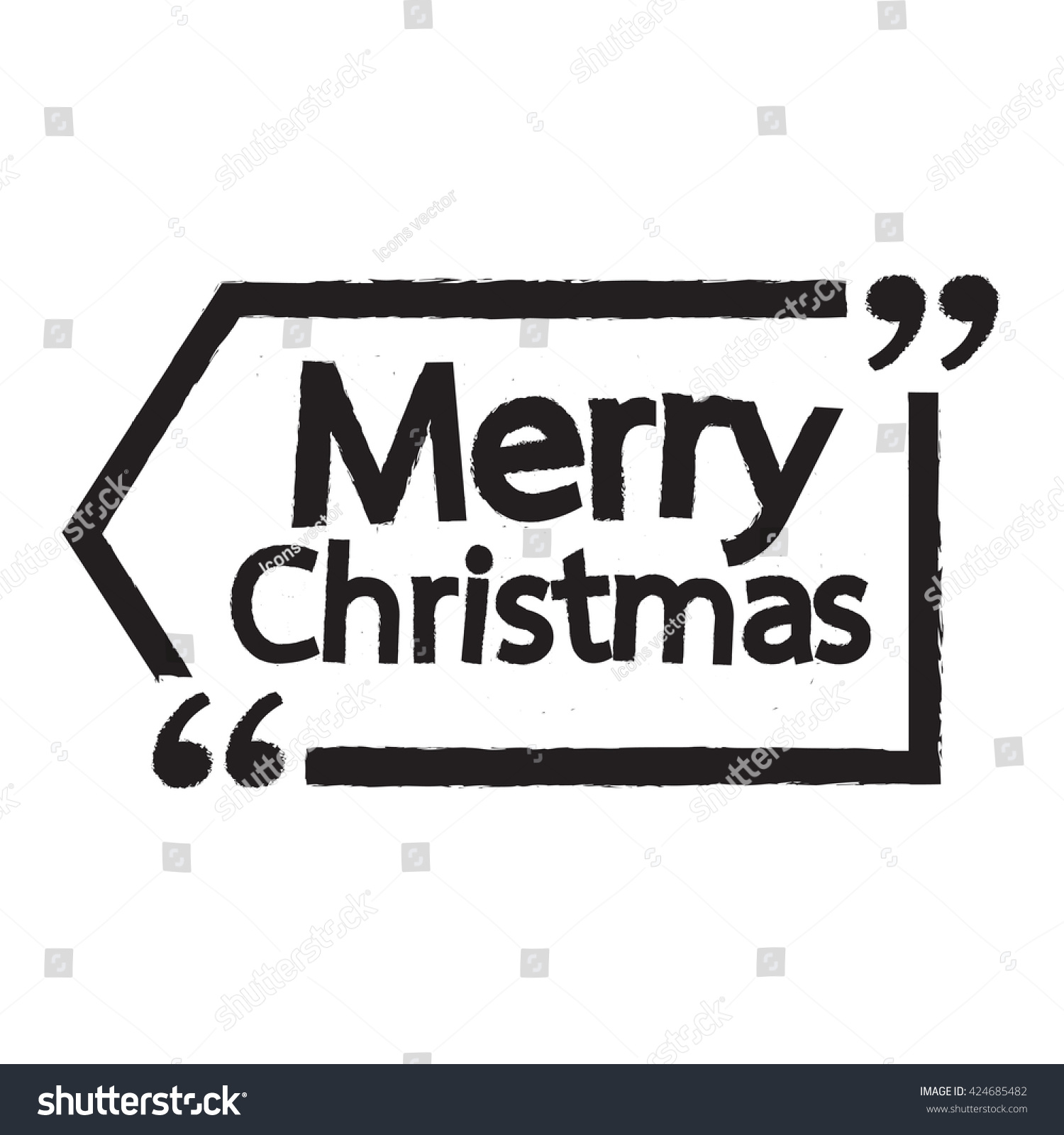 Merry Christmas Lettering Illustration Design Stock Vector (Royalty ...