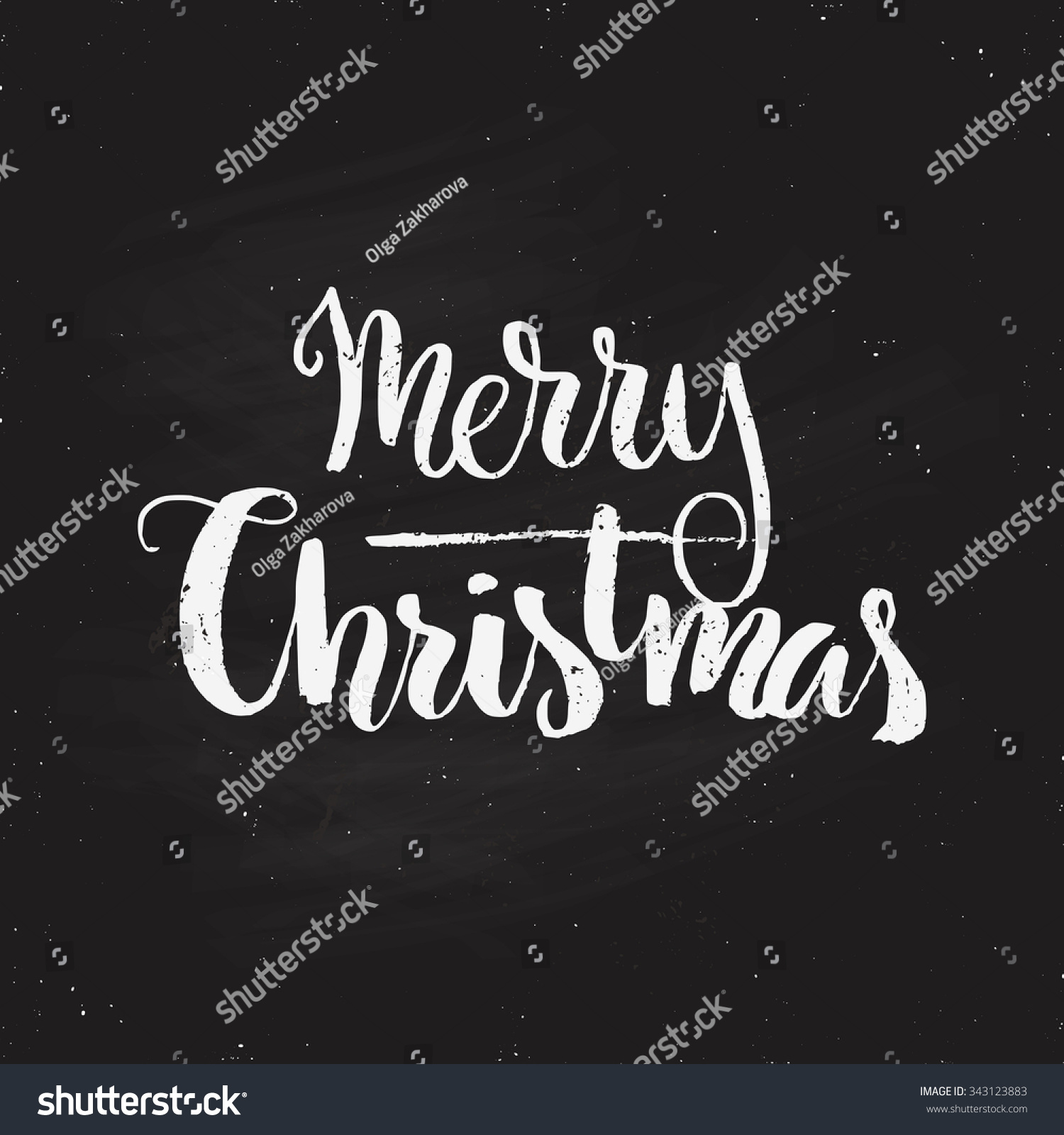 Merry Christmas Lettering. Vector Clipart For Christmas Cards And Photo