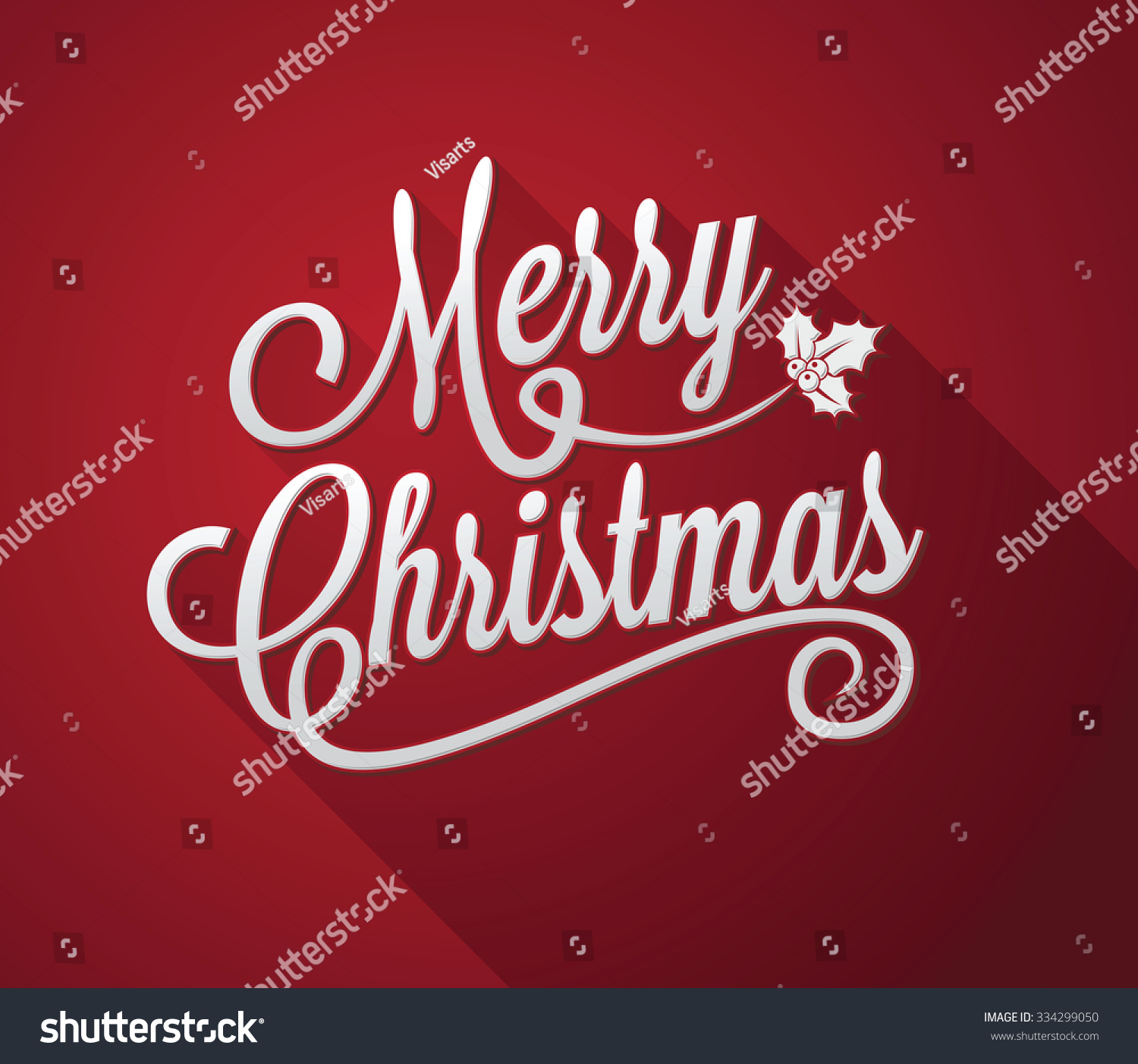 Merry Christmas On A Red Background Stock Vector Illustration 334299050 : Shutterstock