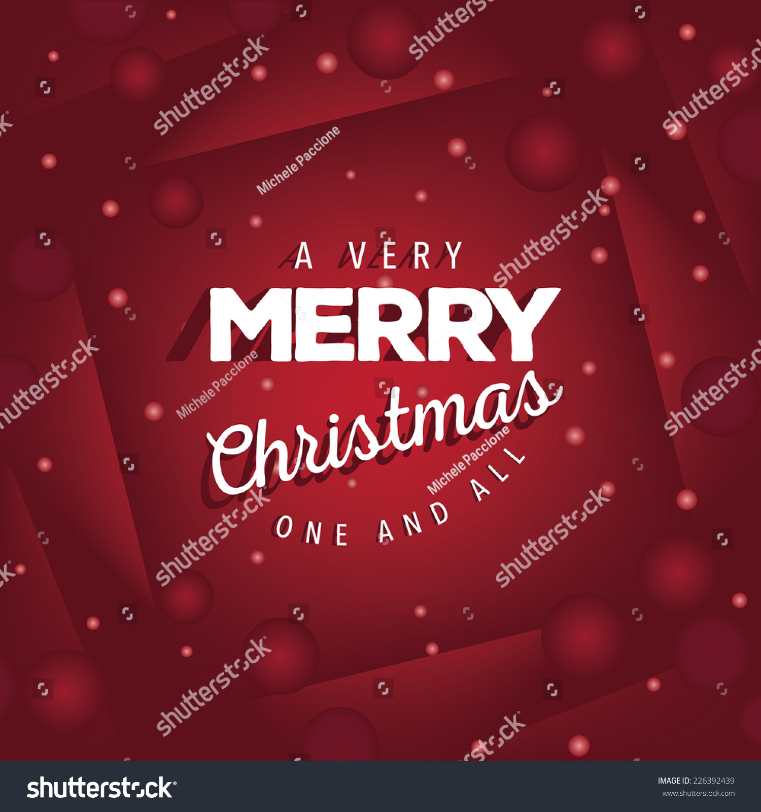 Merry Christmas On Red Eps 10 Vector - 226392439 : Shutterstock