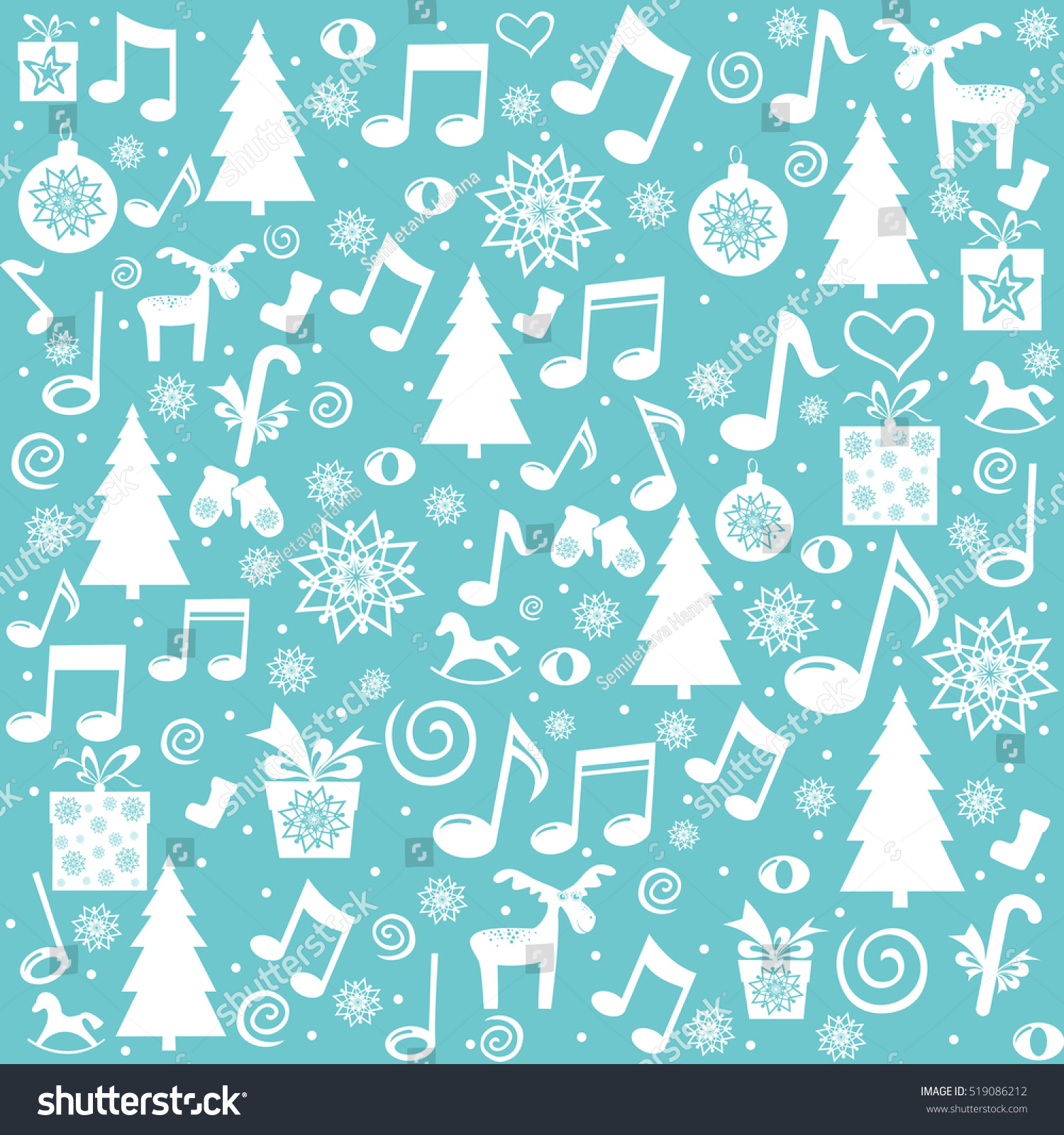 Merry Christmas Seamless Pattern Wallpaper Christmas Stock Vector ...