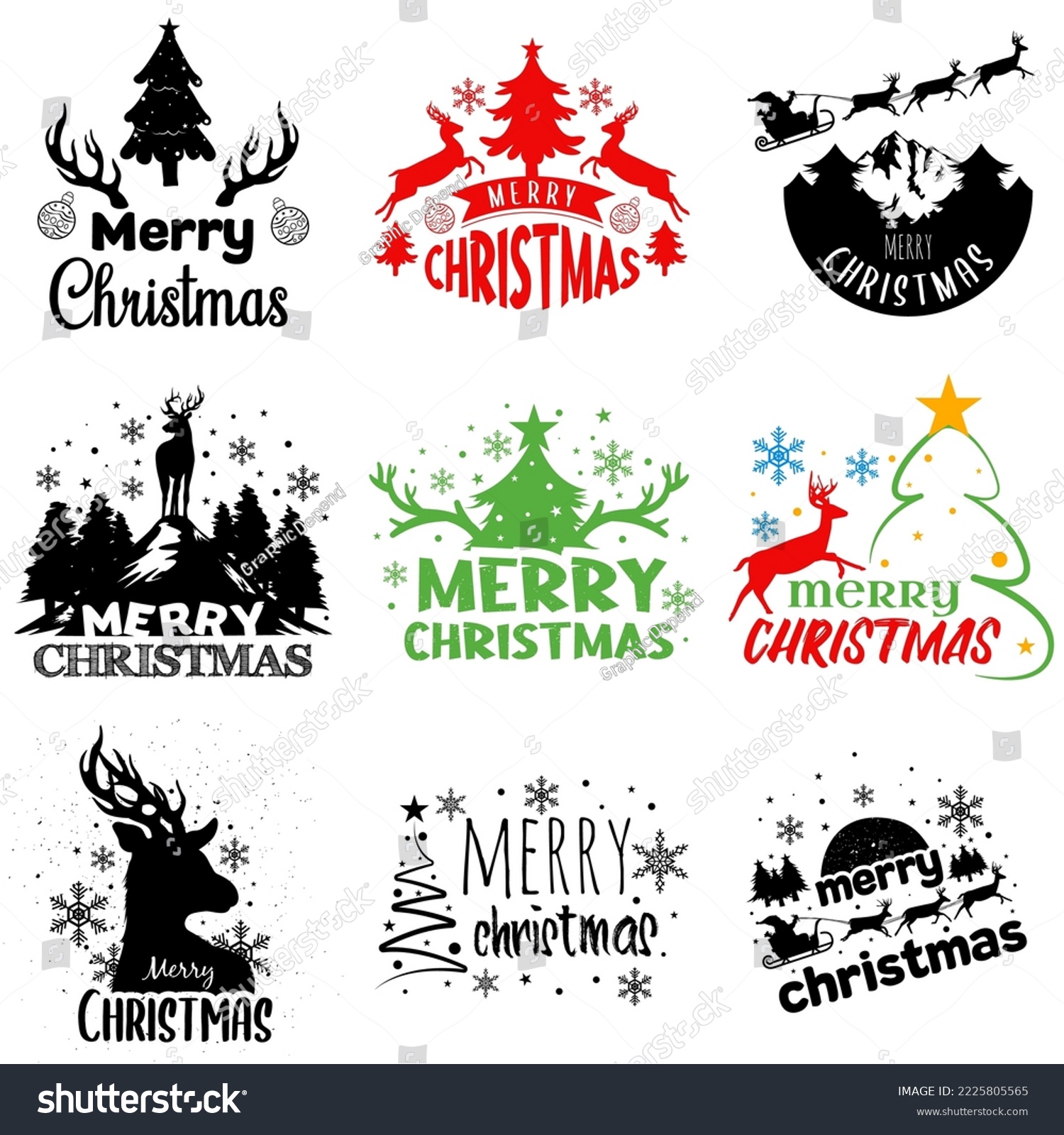 SVG of merry christmas svg bundle for t-shirt, coffee mug, stickers, circut, christmas cut file svg