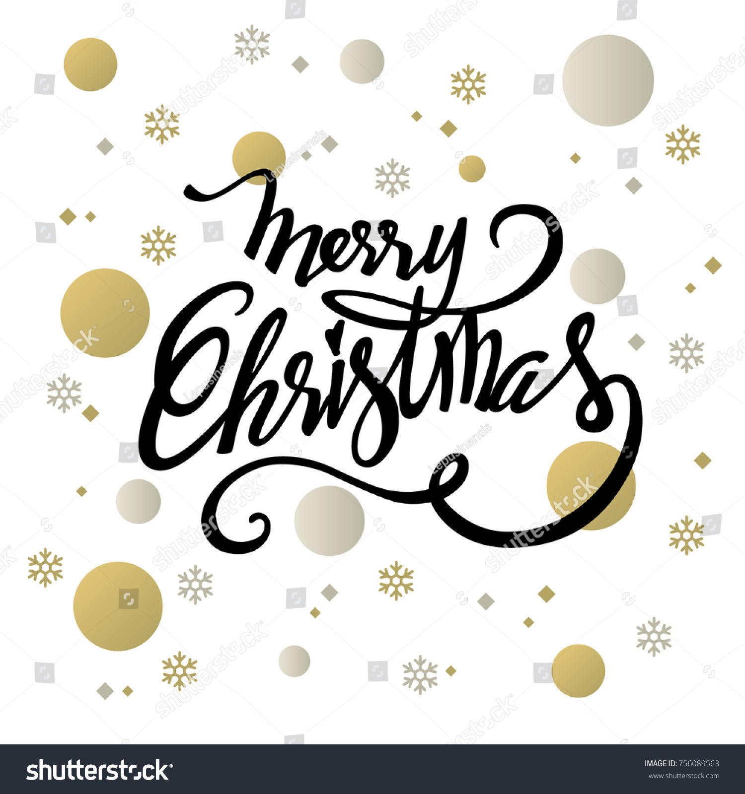 Merry Christmas Text Design Vector Logo Stock Vector 756089563 - Shutterstock