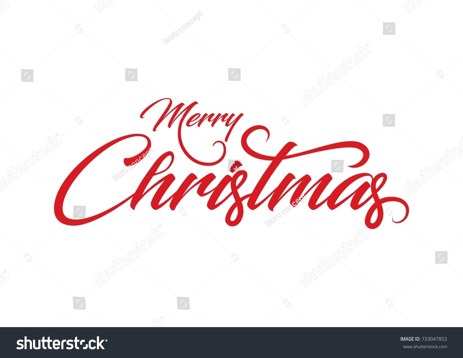 Merry Christmas Typography Vector Stock Vector 733047853 - Shutterstock